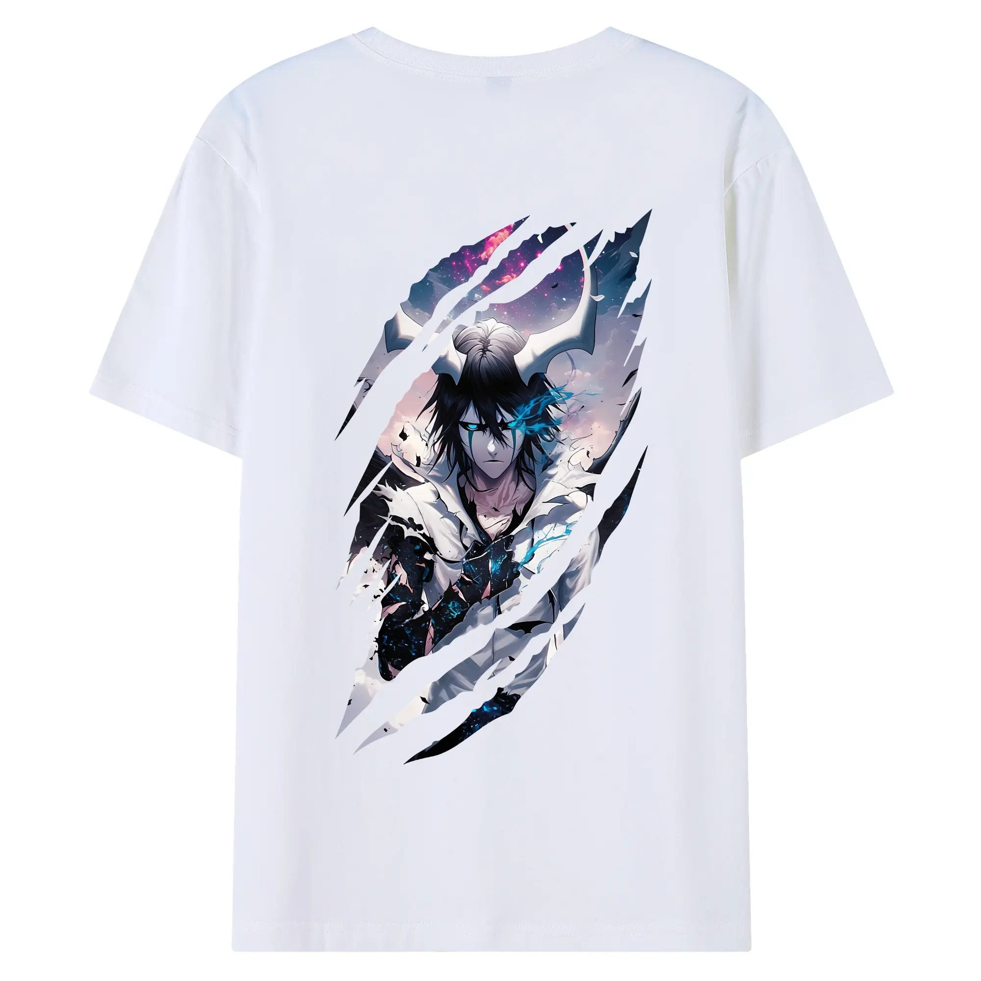 ブリーチ グッズ ウルキオラ・シファー - 綿100％ 半袖Tシャツ ・ バックプリント ・ 快適 通気性 ・ 日常使い 散歩 スポーツ用