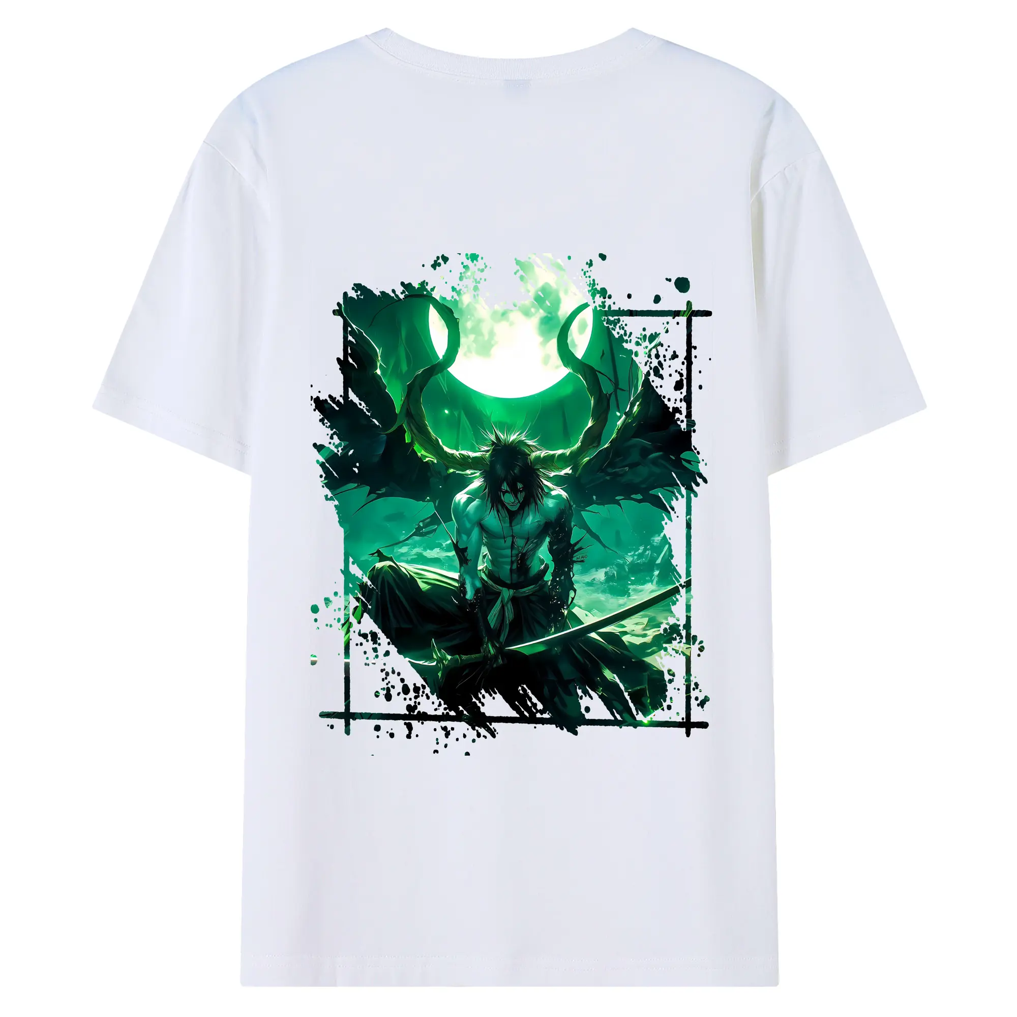 ブリーチ グッズ ウルキオラ・シファー - 綿100％ 半袖Tシャツ ・ バックプリント ・ 快適 通気性 ・ 日常使い 散歩 スポーツ用