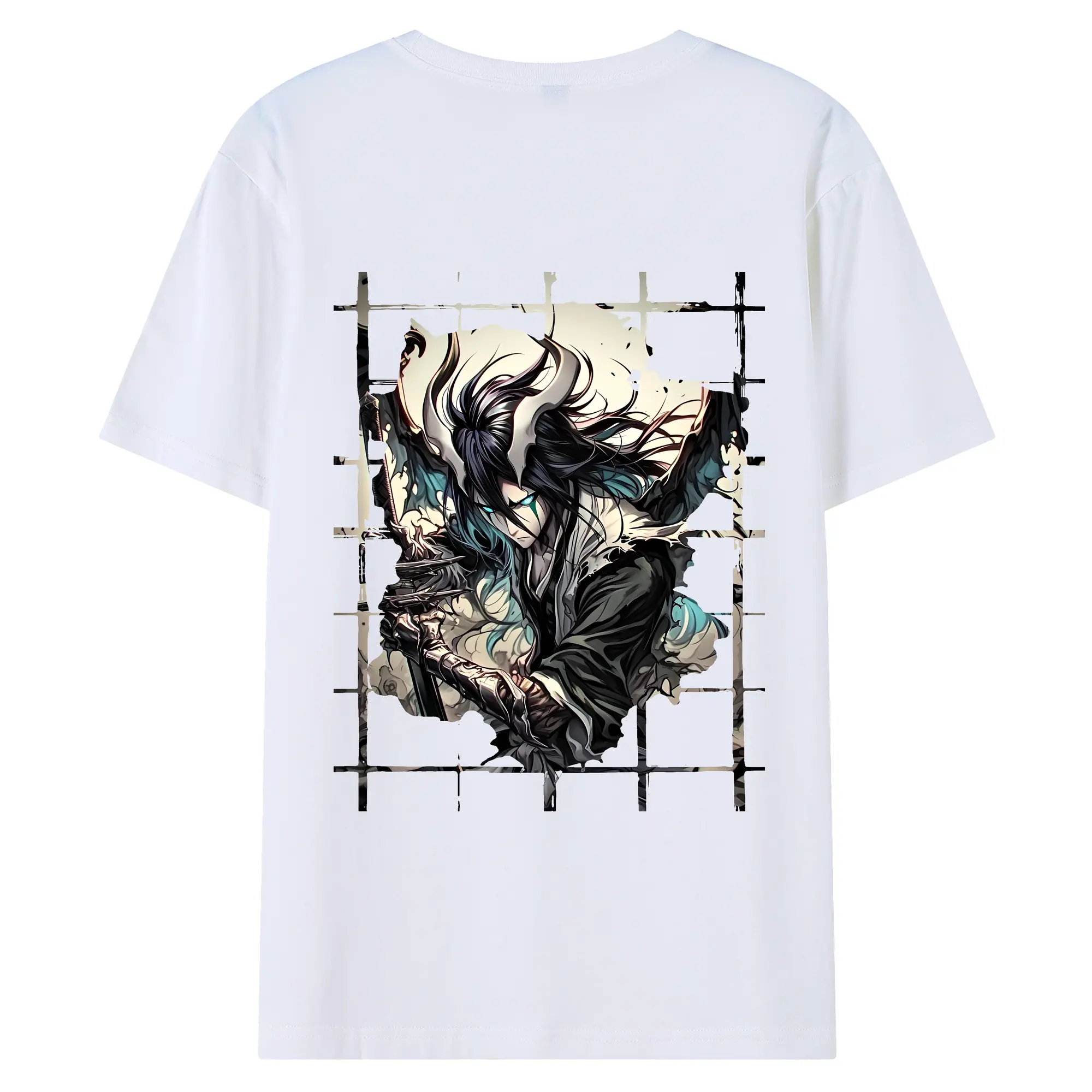 ブリーチ グッズ ウルキオラ・シファー - 綿100％ 半袖Tシャツ ・ バックプリント ・ 快適 通気性 ・ 日常使い 散歩 スポーツ用