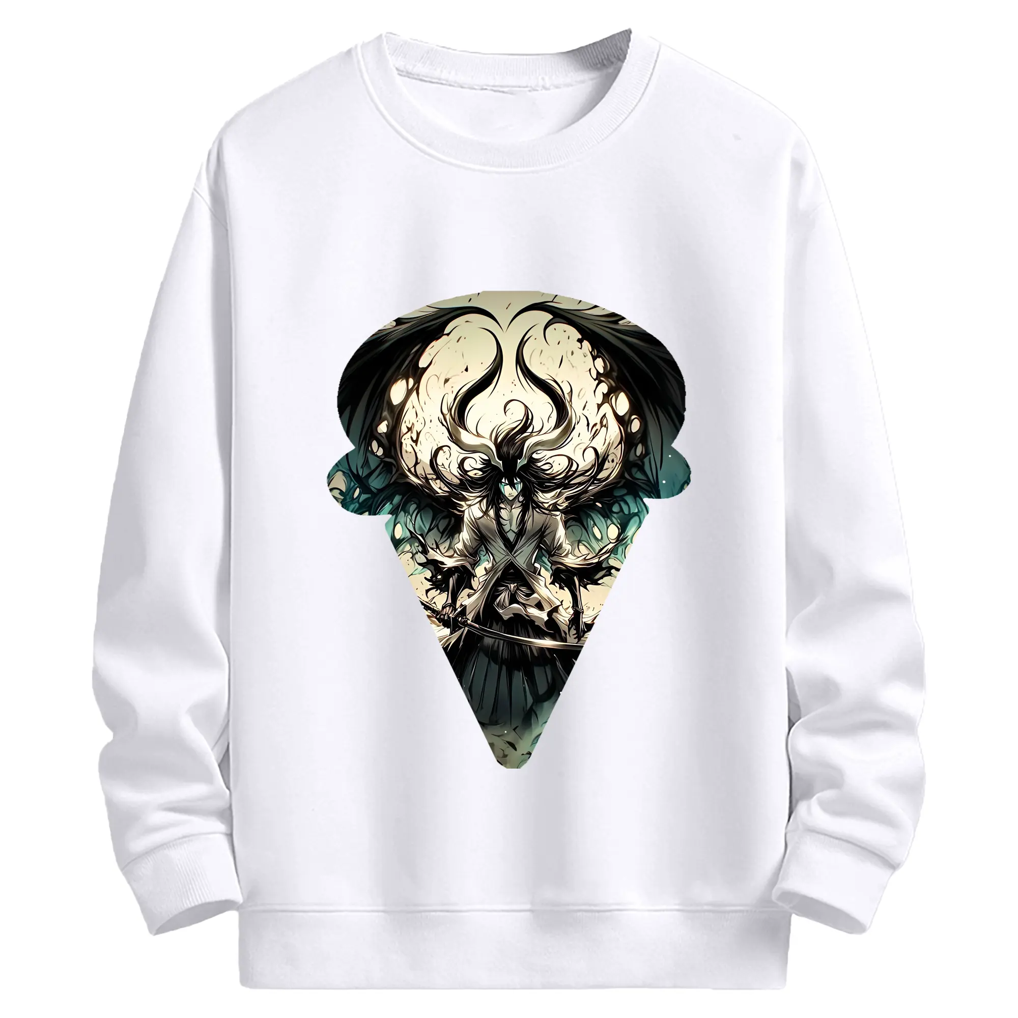 ブリーチ グッズ ウルキオラ・シファー - 高品質 クルーネック スウェット ・ コットン59％ ポリエステル41％ ・ ユニセックス 長袖 トレーナー ・ カジュアル デイリー スポーツ 散歩用