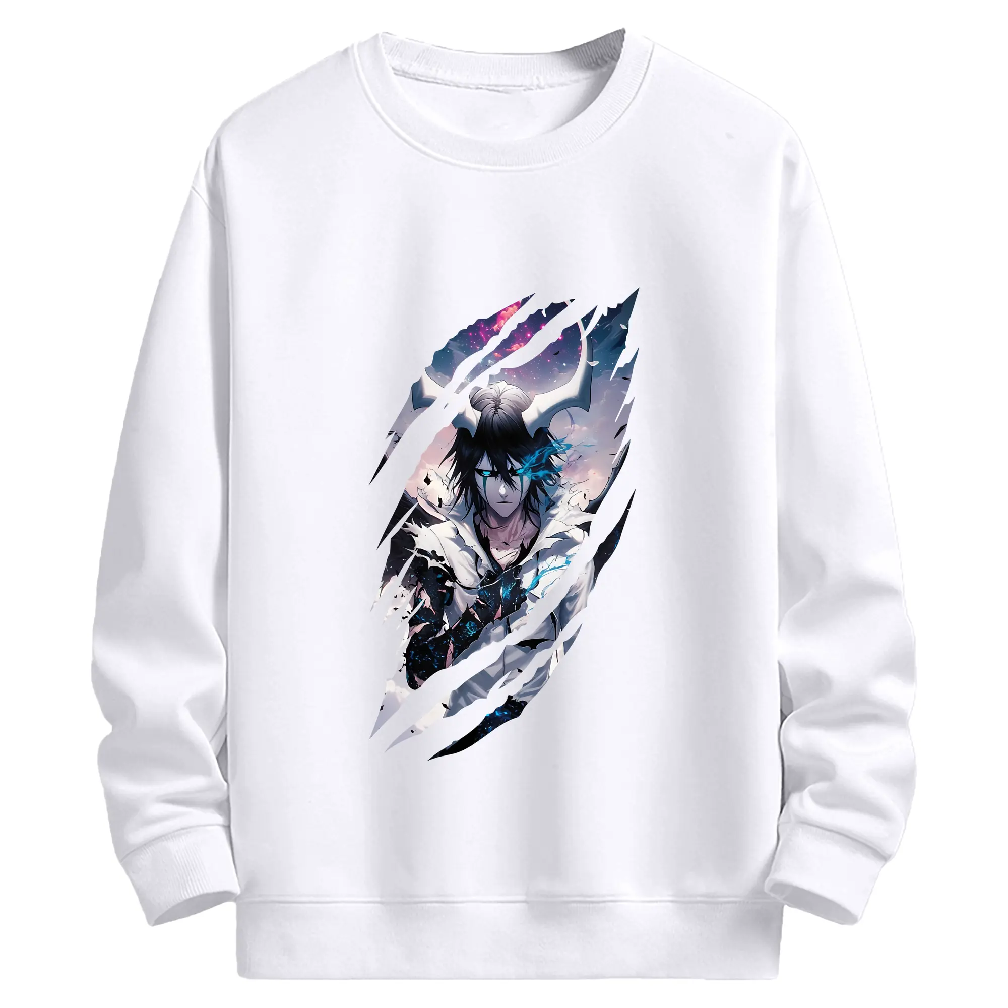 ブリーチ グッズ ウルキオラ・シファー - 高品質 クルーネック スウェット ・ コットン59％ ポリエステル41％ ・ ユニセックス 長袖 トレーナー ・ カジュアル デイリー スポーツ 散歩用