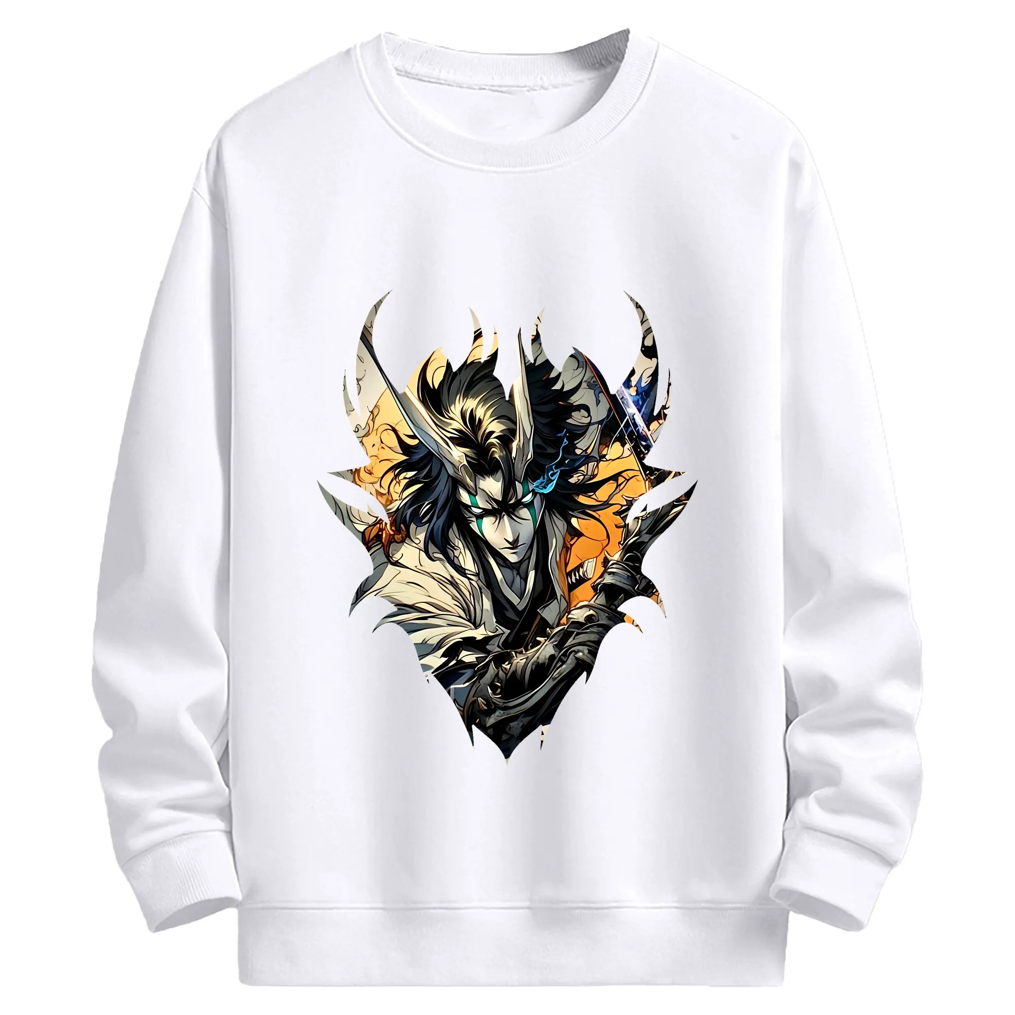 ブリーチ グッズ ウルキオラ・シファー - 高品質 クルーネック スウェット ・ コットン59％ ポリエステル41％ ・ ユニセックス 長袖 トレーナー ・ カジュアル デイリー スポーツ 散歩用