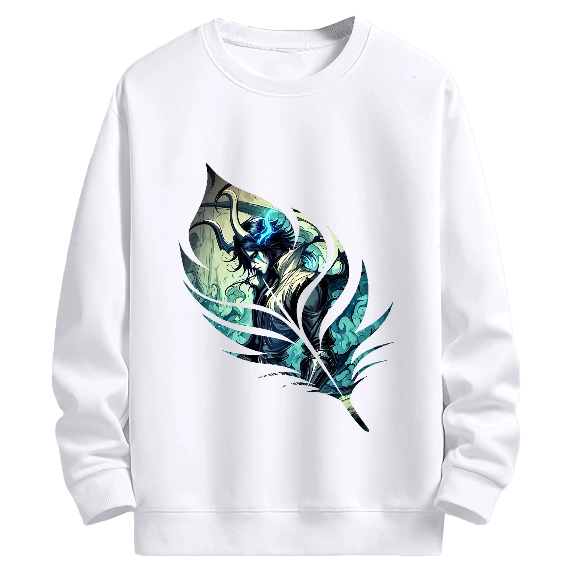 ブリーチ グッズ ウルキオラ・シファー - 高品質 クルーネック スウェット ・ コットン59％ ポリエステル41％ ・ ユニセックス 長袖 トレーナー ・ カジュアル デイリー スポーツ 散歩用