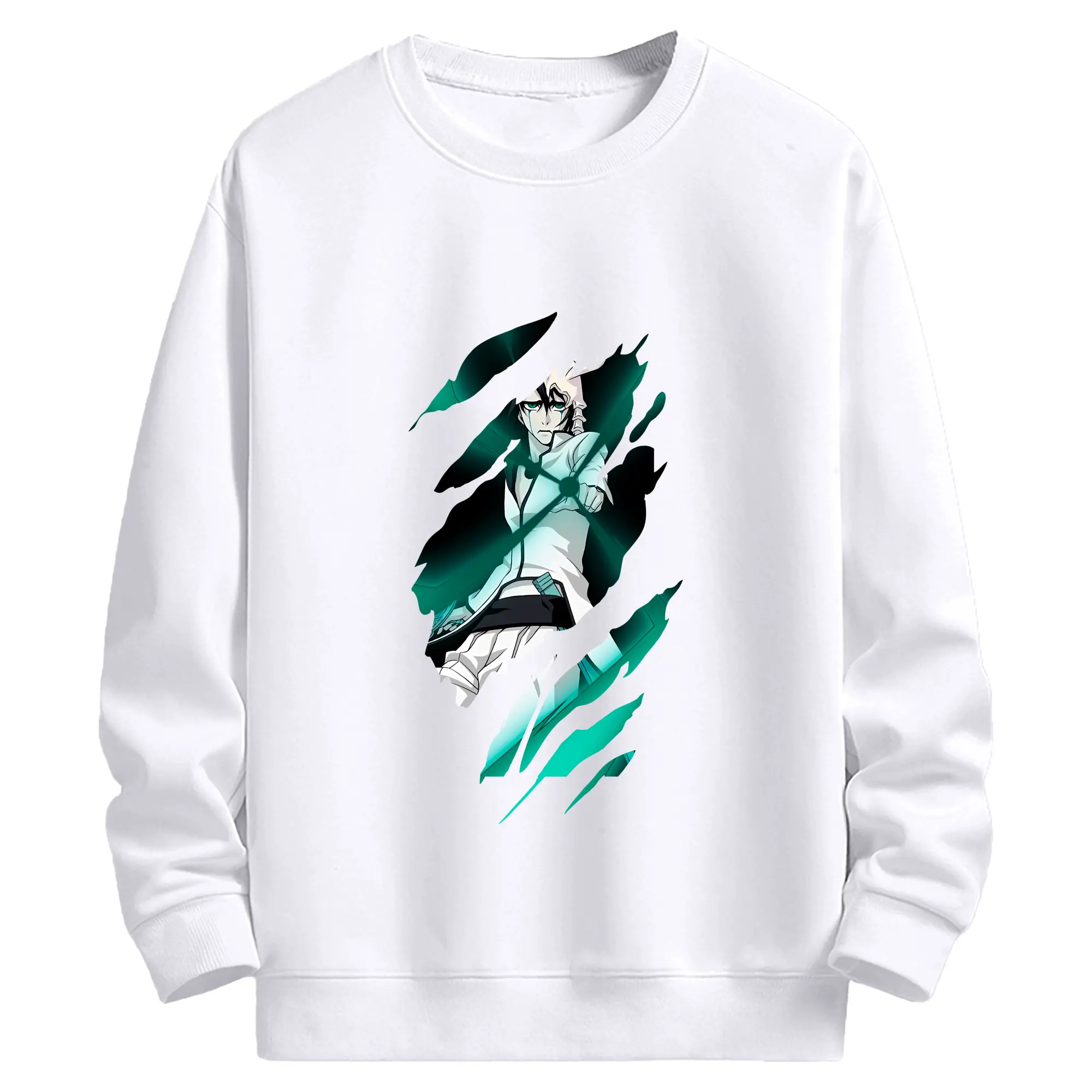 ブリーチ グッズ ウルキオラ・シファー - 高品質 クルーネック スウェット ・ コットン59％ ポリエステル41％ ・ ユニセックス 長袖 トレーナー ・ カジュアル デイリー スポーツ 散歩用