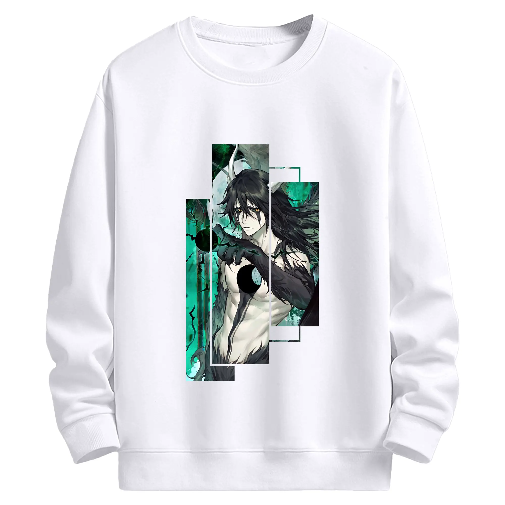 ブリーチ グッズ ウルキオラ・シファー - 高品質 クルーネック スウェット ・ コットン59％ ポリエステル41％ ・ ユニセックス 長袖 トレーナー ・ カジュアル デイリー スポーツ 散歩用