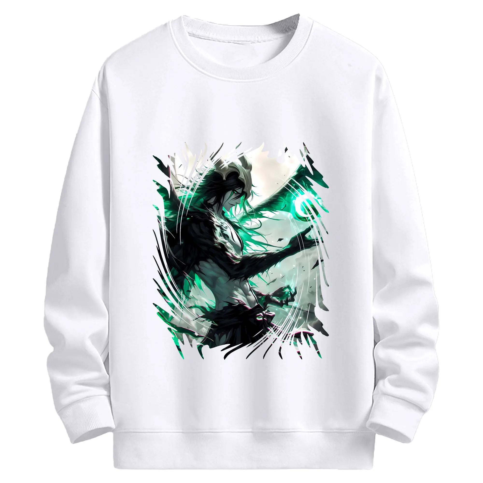 ブリーチ グッズ ウルキオラ・シファー - 高品質 クルーネック スウェット ・ コットン59％ ポリエステル41％ ・ ユニセックス 長袖 トレーナー ・ カジュアル デイリー スポーツ 散歩用
