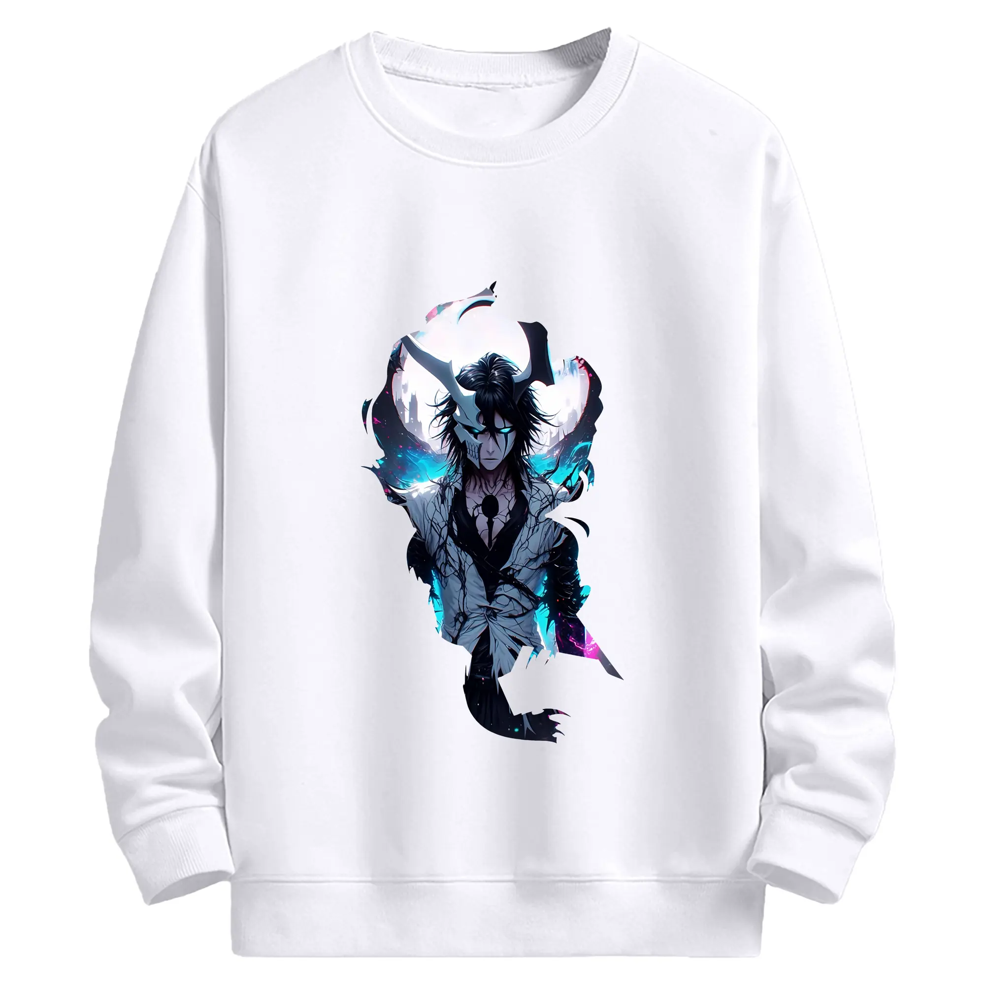 ブリーチ グッズ ウルキオラ・シファー - 高品質 クルーネック スウェット ・ コットン59％ ポリエステル41％ ・ ユニセックス 長袖 トレーナー ・ カジュアル デイリー スポーツ 散歩用