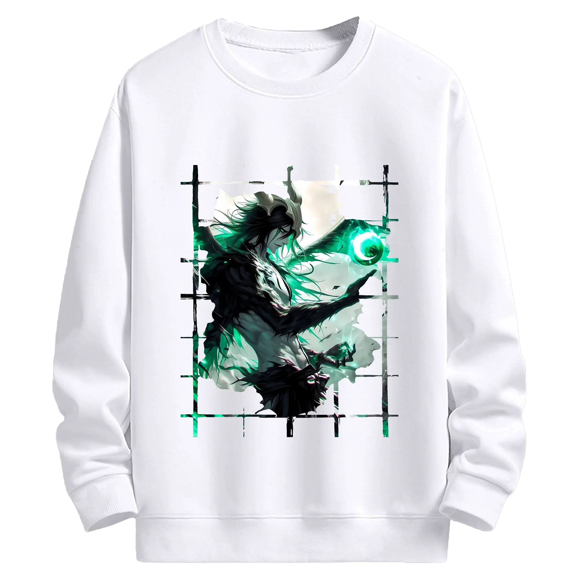 ブリーチ グッズ ウルキオラ・シファー - 高品質 クルーネック スウェット ・ コットン59％ ポリエステル41％ ・ ユニセックス 長袖 トレーナー ・ カジュアル デイリー スポーツ 散歩用