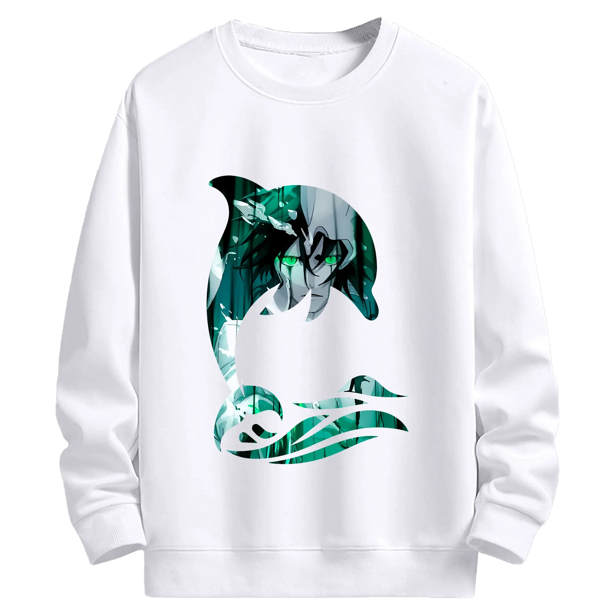 ブリーチ グッズ ウルキオラ・シファー - 高品質 クルーネック スウェット ・ コットン59％ ポリエステル41％ ・ ユニセックス 長袖 トレーナー ・ カジュアル デイリー スポーツ 散歩用