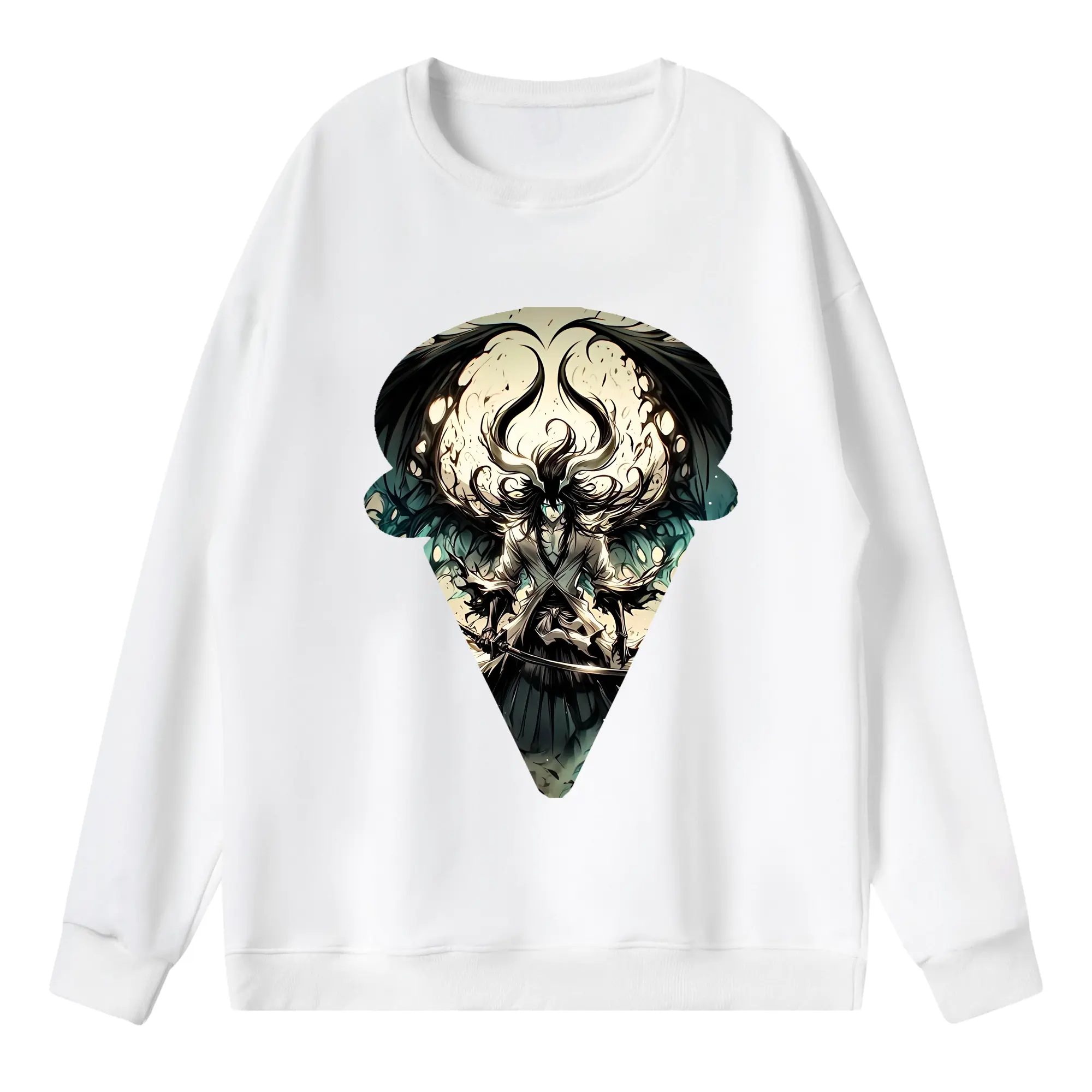 ブリーチ グッズ ウルキオラ・シファー - 薄手 クルーネック スウェット 裏毛260g · ポリエステル 春秋向け カジュアル 男女兼用 · トレーナー デイリー スポーツ 散歩に最適