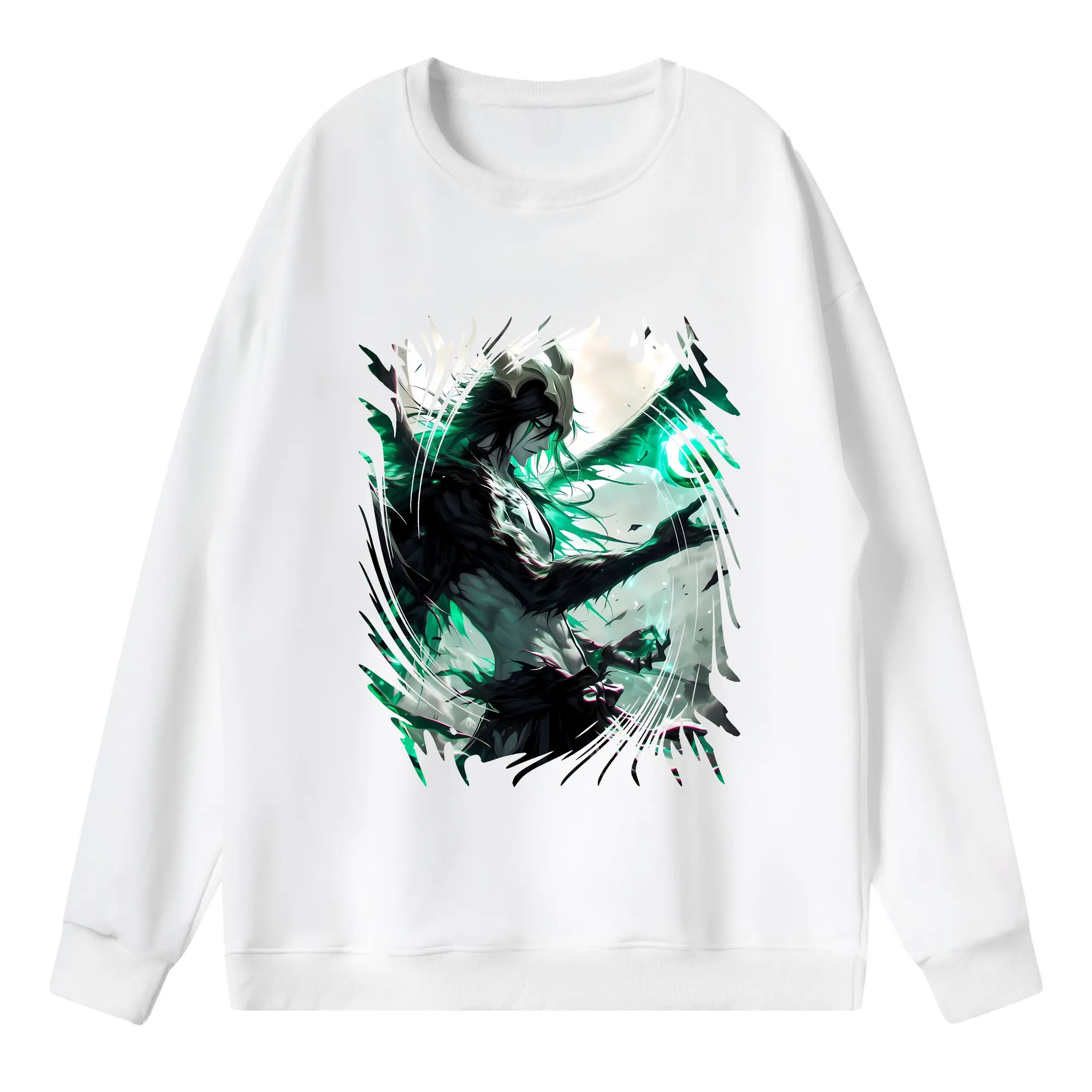 ブリーチ グッズ ウルキオラ・シファー - 薄手 クルーネック スウェット 裏毛260g · ポリエステル 春秋向け カジュアル 男女兼用 · トレーナー デイリー スポーツ 散歩に最適