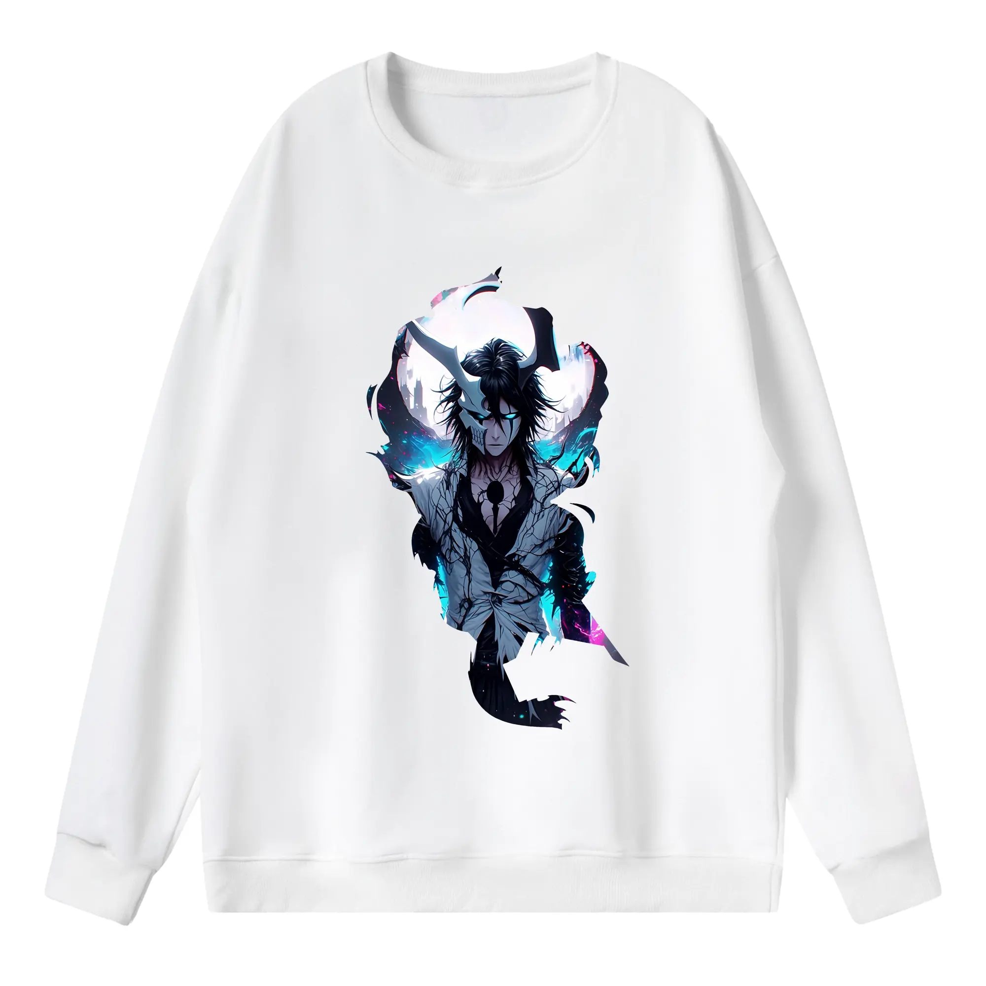 ブリーチ グッズ ウルキオラ・シファー - 薄手 クルーネック スウェット 裏毛260g · ポリエステル 春秋向け カジュアル 男女兼用 · トレーナー デイリー スポーツ 散歩に最適