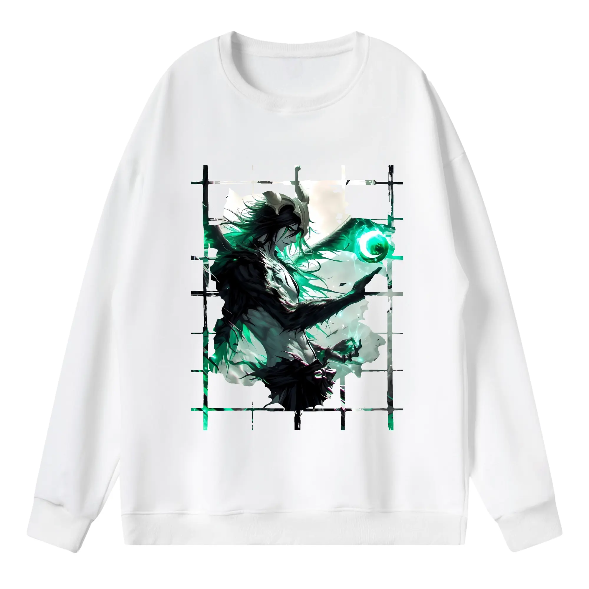 ブリーチ グッズ ウルキオラ・シファー - 薄手 クルーネック スウェット 裏毛260g · ポリエステル 春秋向け カジュアル 男女兼用 · トレーナー デイリー スポーツ 散歩に最適