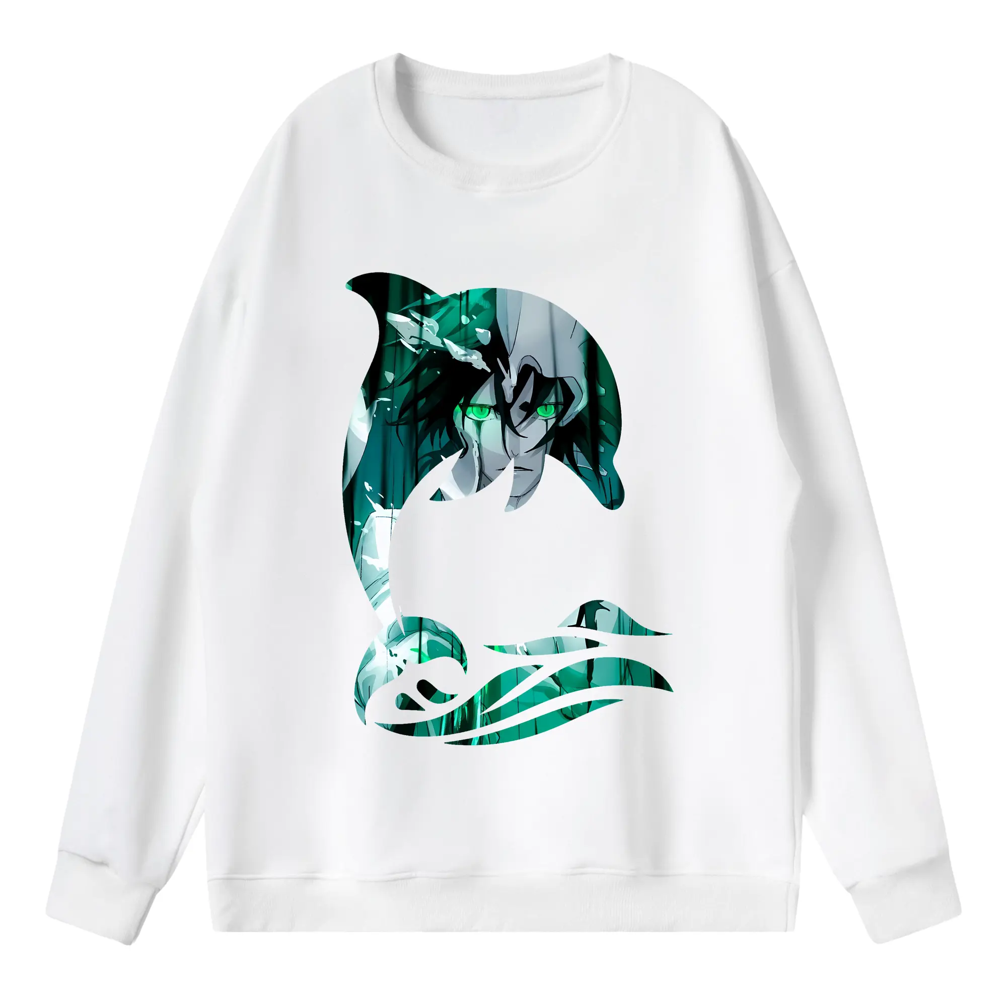 ブリーチ グッズ ウルキオラ・シファー - 薄手 クルーネック スウェット 裏毛260g · ポリエステル 春秋向け カジュアル 男女兼用 · トレーナー デイリー スポーツ 散歩に最適