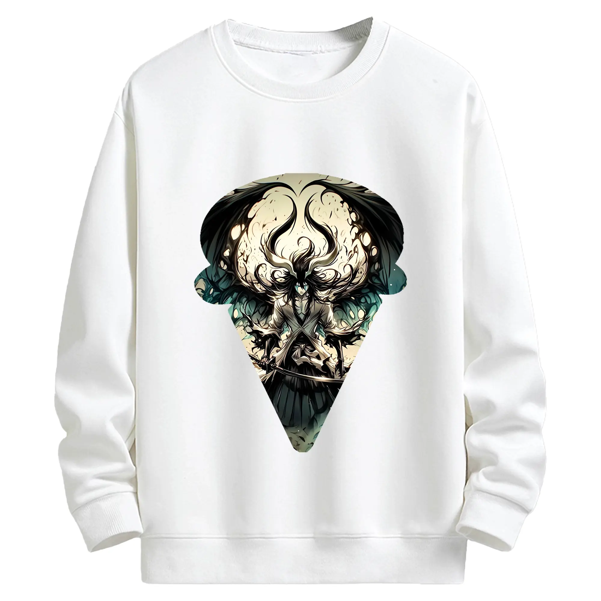 ブリーチ グッズ ウルキオラ・シファー - キッズ クルーネックスウェットシャツ ・ フロントプリント ・ 綿80％ ポリエステル20％ ・ 快適 通学 スポーツ 日常使い お散歩用