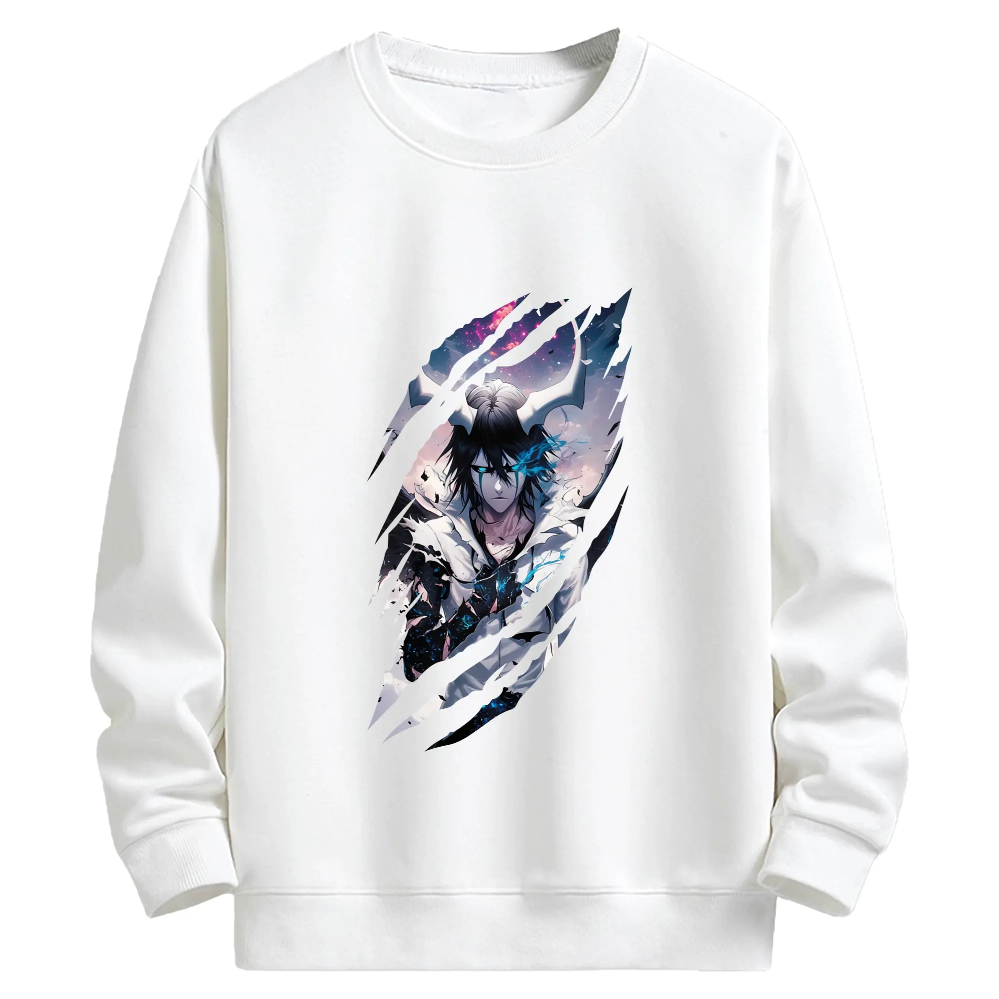 ブリーチ グッズ ウルキオラ・シファー - キッズ クルーネックスウェットシャツ ・ フロントプリント ・ 綿80％ ポリエステル20％ ・ 快適 通学 スポーツ 日常使い お散歩用