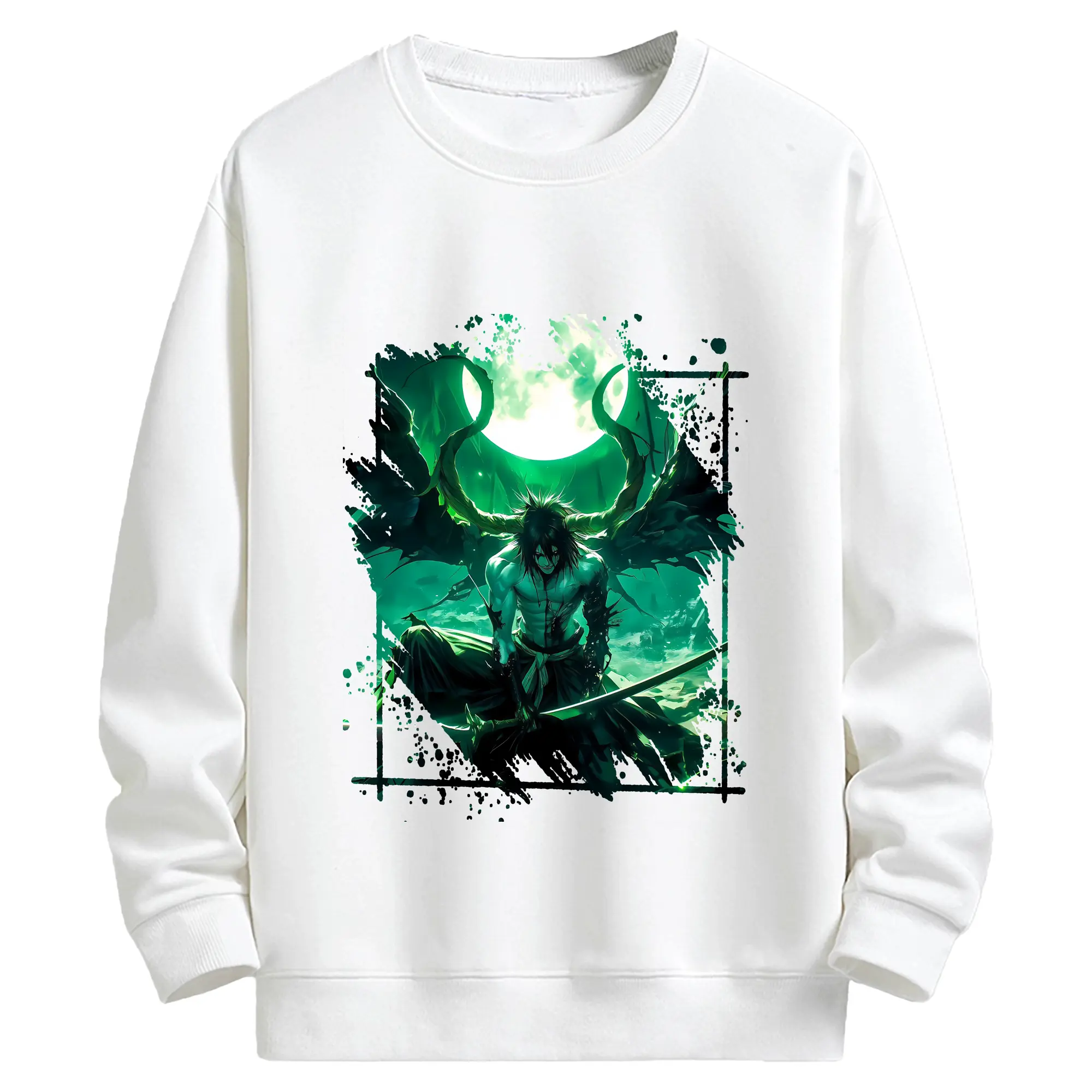 ブリーチ グッズ ウルキオラ・シファー - キッズ クルーネックスウェットシャツ ・ フロントプリント ・ 綿80％ ポリエステル20％ ・ 快適 通学 スポーツ 日常使い お散歩用