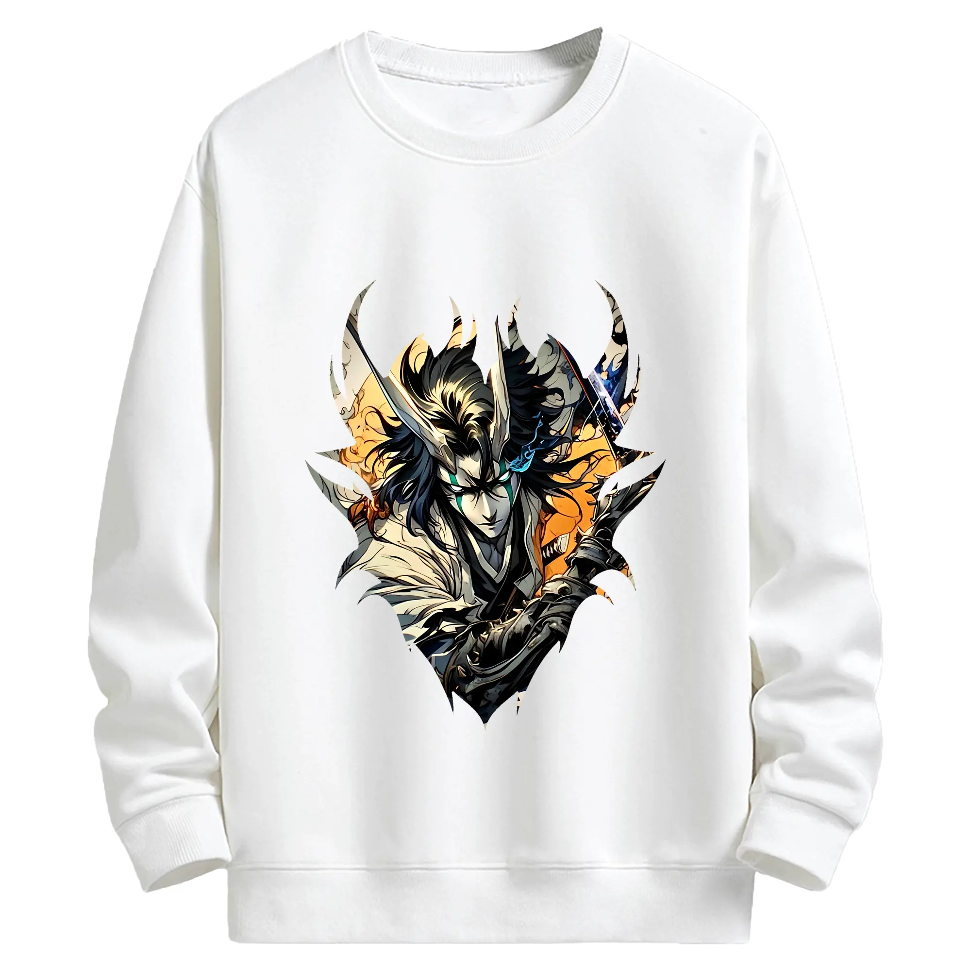 ブリーチ グッズ ウルキオラ・シファー - キッズ クルーネックスウェットシャツ ・ フロントプリント ・ 綿80％ ポリエステル20％ ・ 快適 通学 スポーツ 日常使い お散歩用