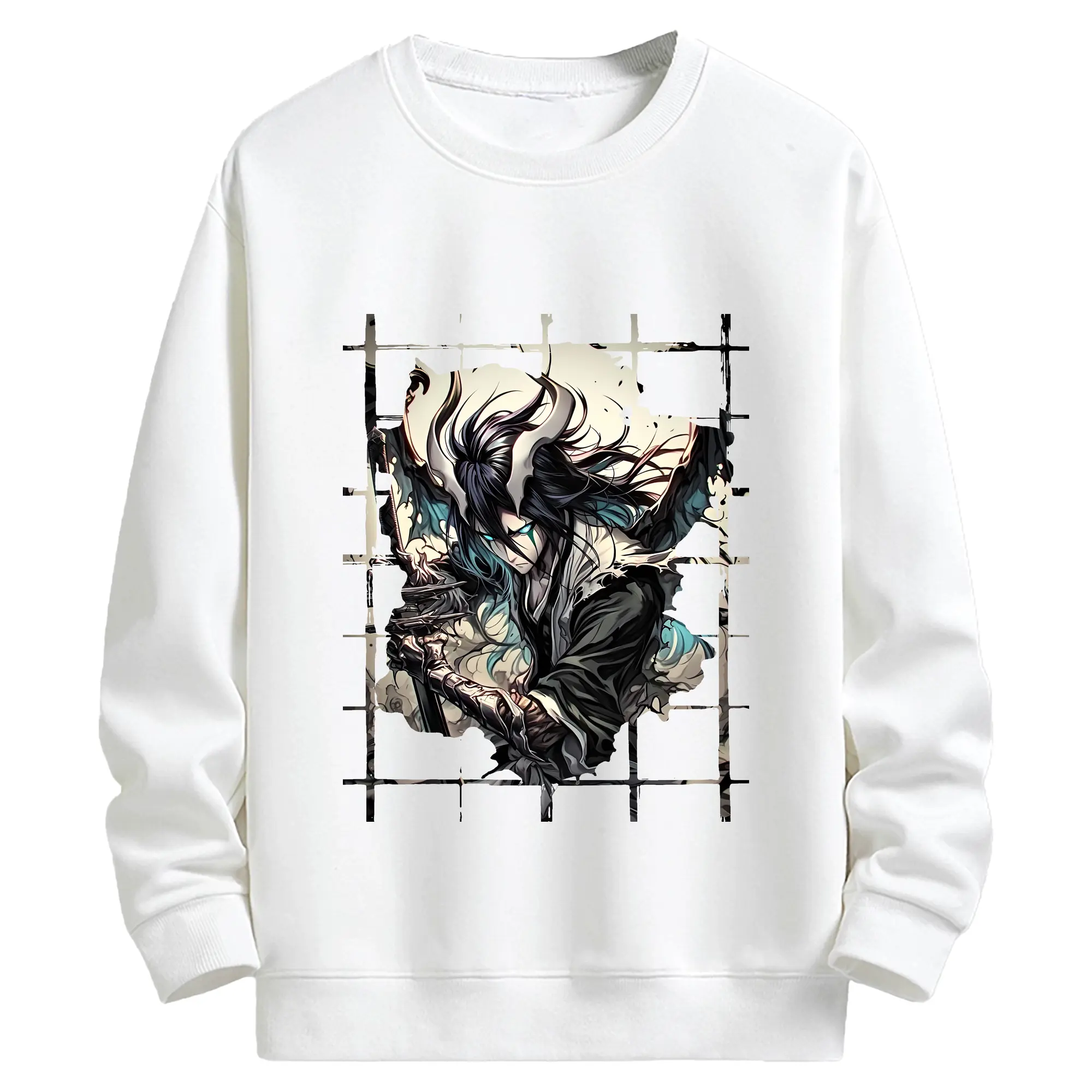 ブリーチ グッズ ウルキオラ・シファー - キッズ クルーネックスウェットシャツ ・ フロントプリント ・ 綿80％ ポリエステル20％ ・ 快適 通学 スポーツ 日常使い お散歩用