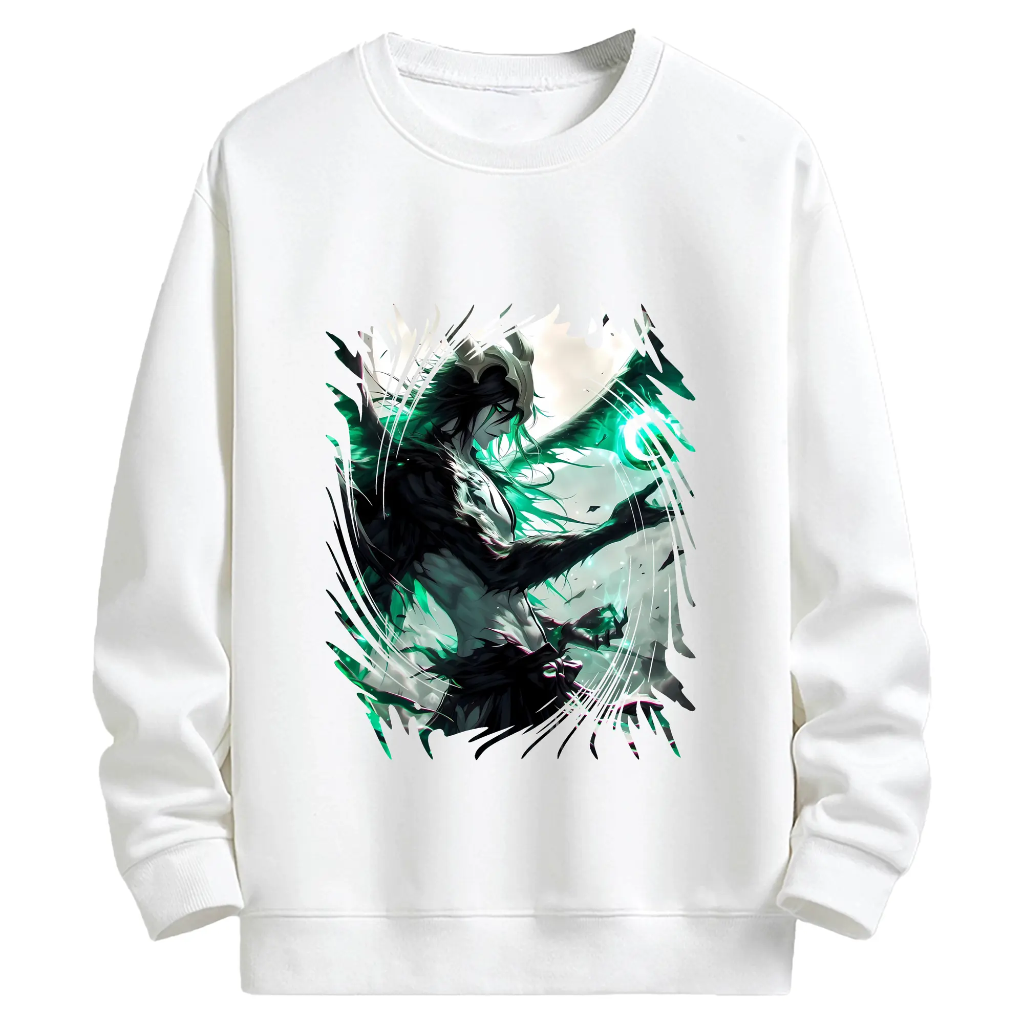 ブリーチ グッズ ウルキオラ・シファー - キッズ クルーネックスウェットシャツ ・ フロントプリント ・ 綿80％ ポリエステル20％ ・ 快適 通学 スポーツ 日常使い お散歩用