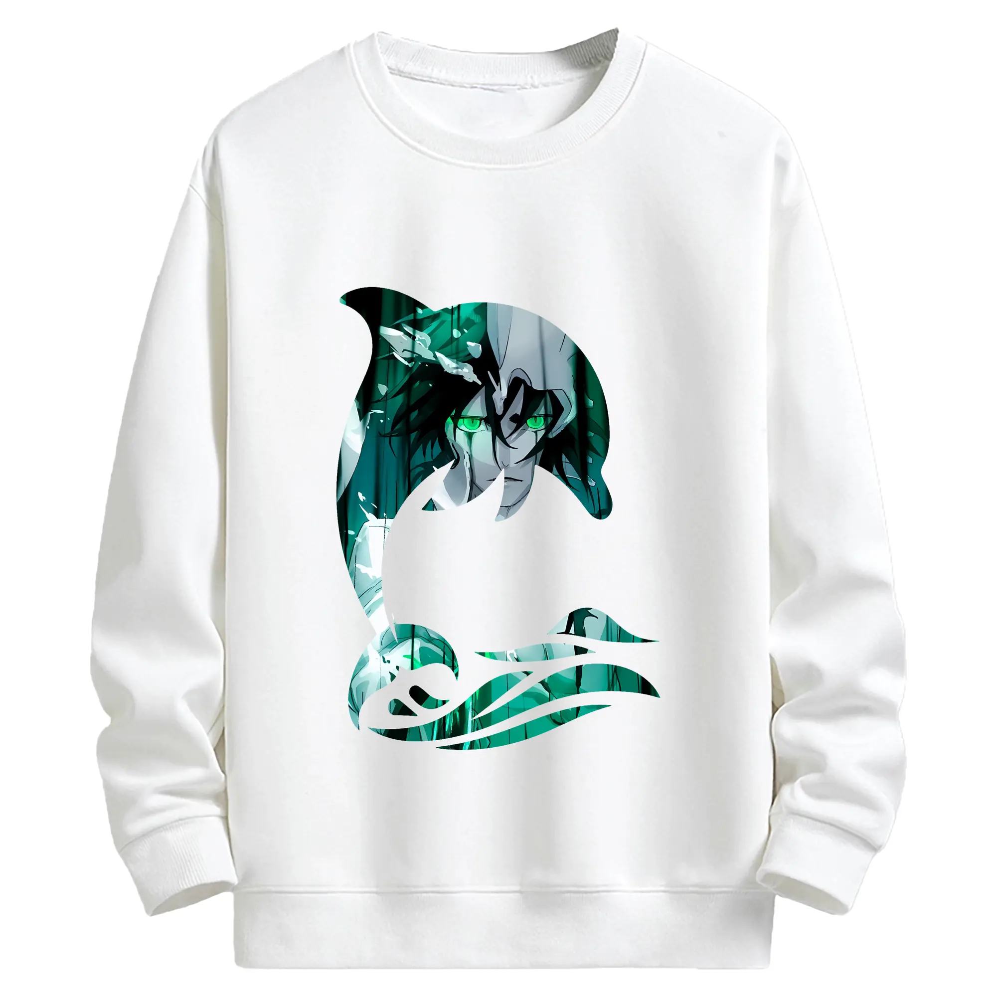 ブリーチ グッズ ウルキオラ・シファー - キッズ クルーネックスウェットシャツ ・ フロントプリント ・ 綿80％ ポリエステル20％ ・ 快適 通学 スポーツ 日常使い お散歩用