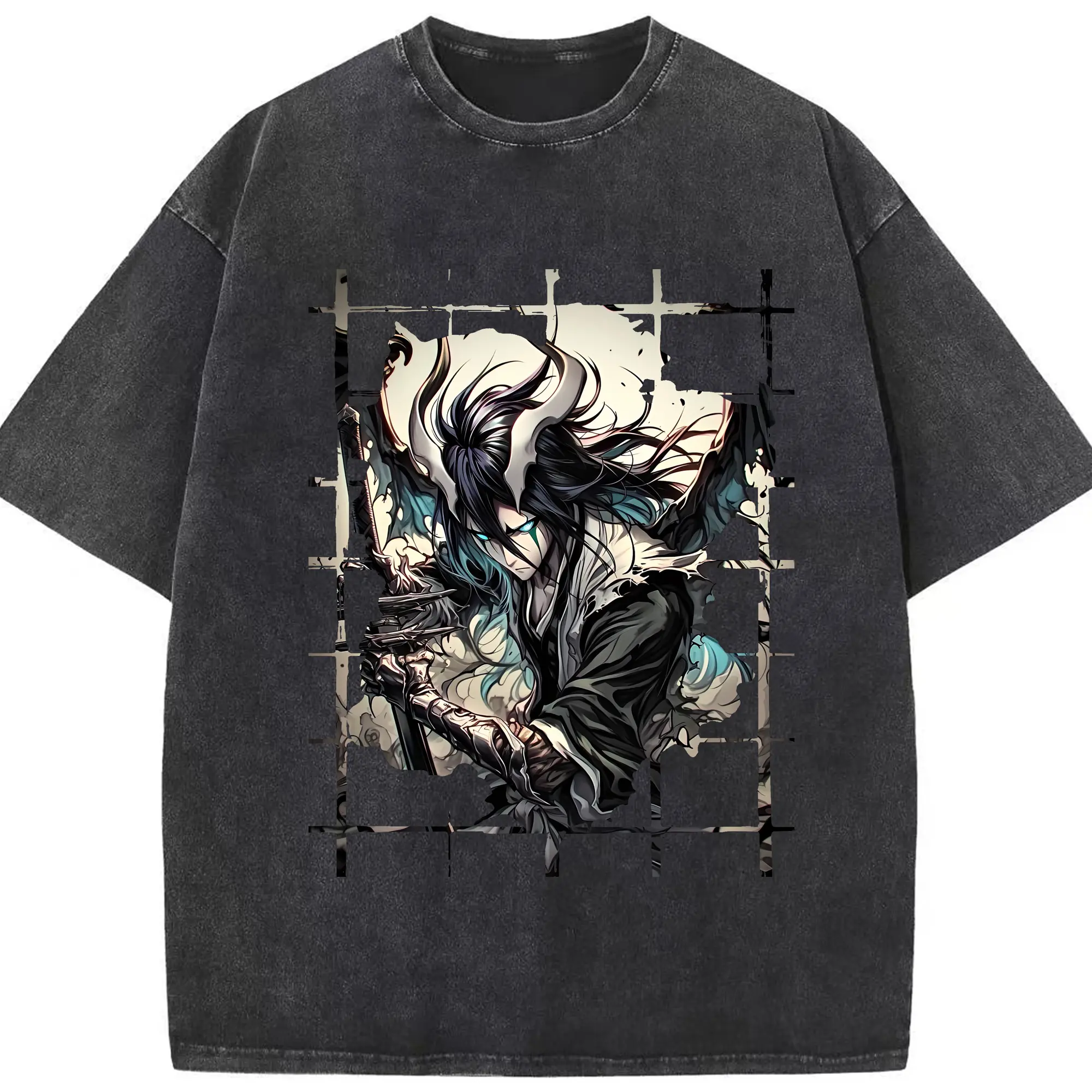 ブリーチ グッズ ウルキオラ・シファー - 綿100％ ヴィンテージ風 半袖Tシャツ ・ フロントプリント ・ 柔らか肌触り ・ 通気性 快適 ・ スポーツ カジュアル 外出用