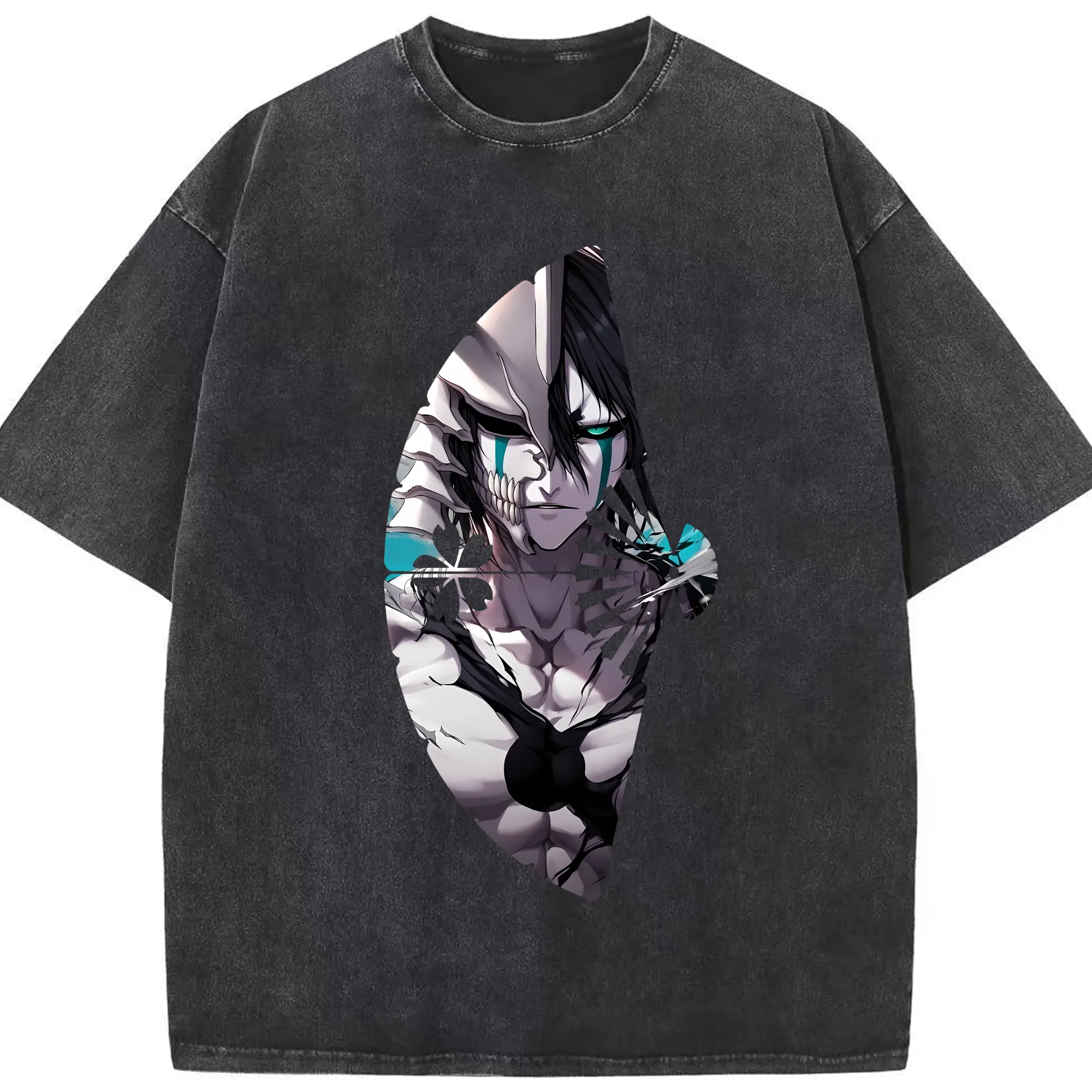 ブリーチ グッズ ウルキオラ・シファー - 綿100％ ヴィンテージ風 半袖Tシャツ ・ フロントプリント ・ 柔らか肌触り ・ 通気性 快適 ・ スポーツ カジュアル 外出用