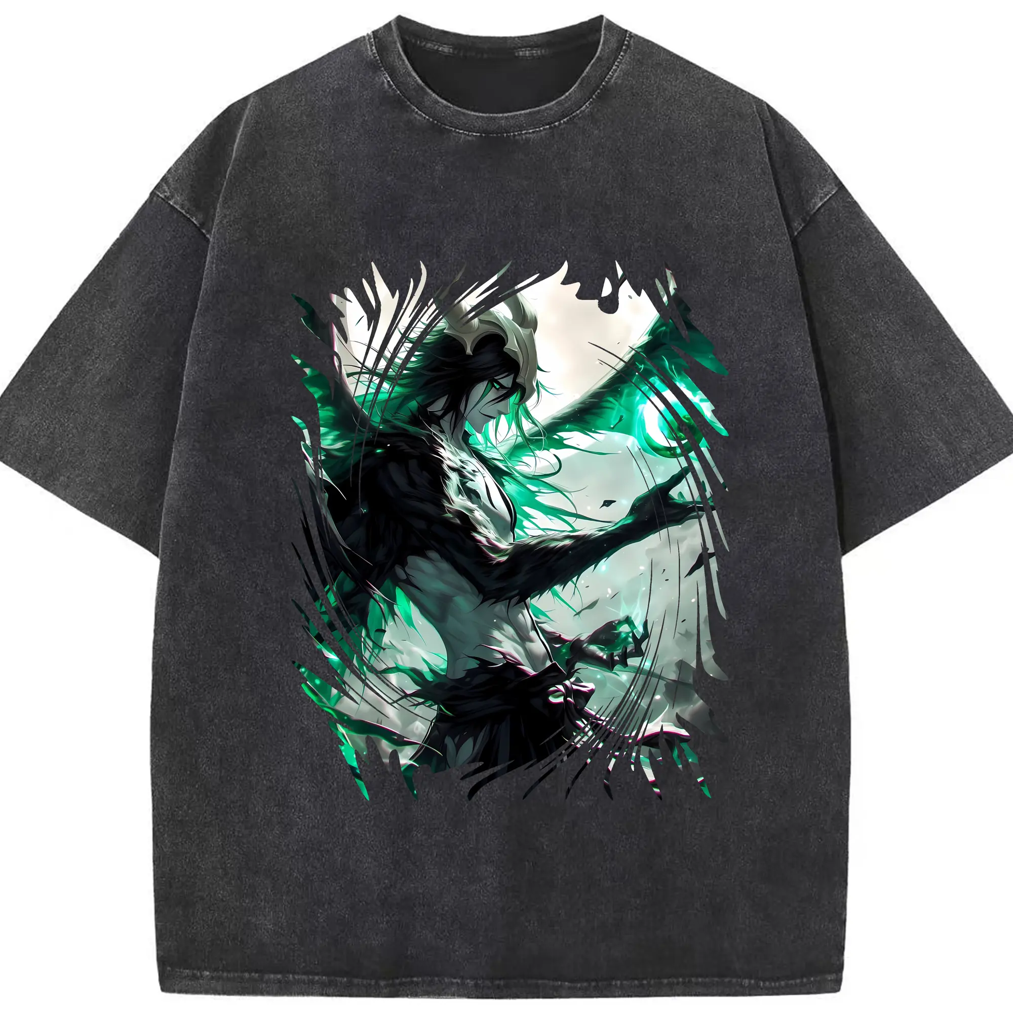 ブリーチ グッズ ウルキオラ・シファー - 綿100％ ヴィンテージ風 半袖Tシャツ ・ フロントプリント ・ 柔らか肌触り ・ 通気性 快適 ・ スポーツ カジュアル 外出用