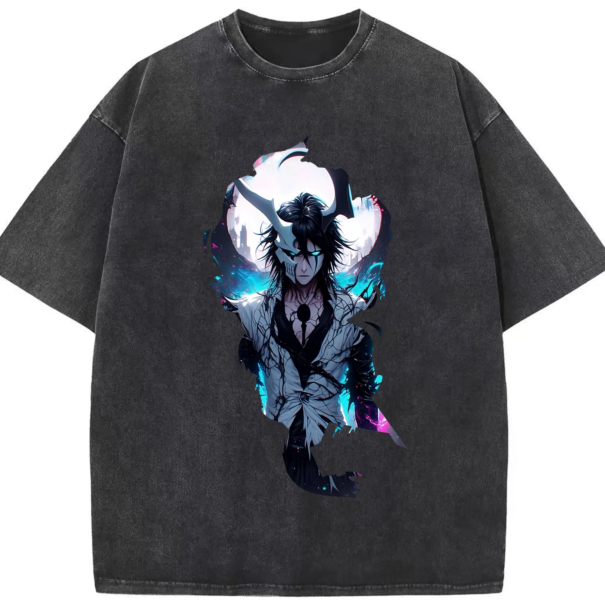 ブリーチ グッズ ウルキオラ・シファー - 綿100％ ヴィンテージ風 半袖Tシャツ ・ フロントプリント ・ 柔らか肌触り ・ 通気性 快適 ・ スポーツ カジュアル 外出用