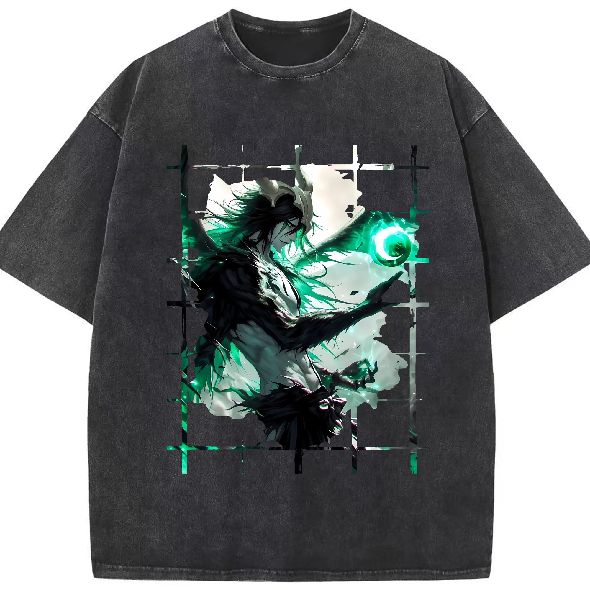 ブリーチ グッズ ウルキオラ・シファー - 綿100％ ヴィンテージ風 半袖Tシャツ ・ フロントプリント ・ 柔らか肌触り ・ 通気性 快適 ・ スポーツ カジュアル 外出用