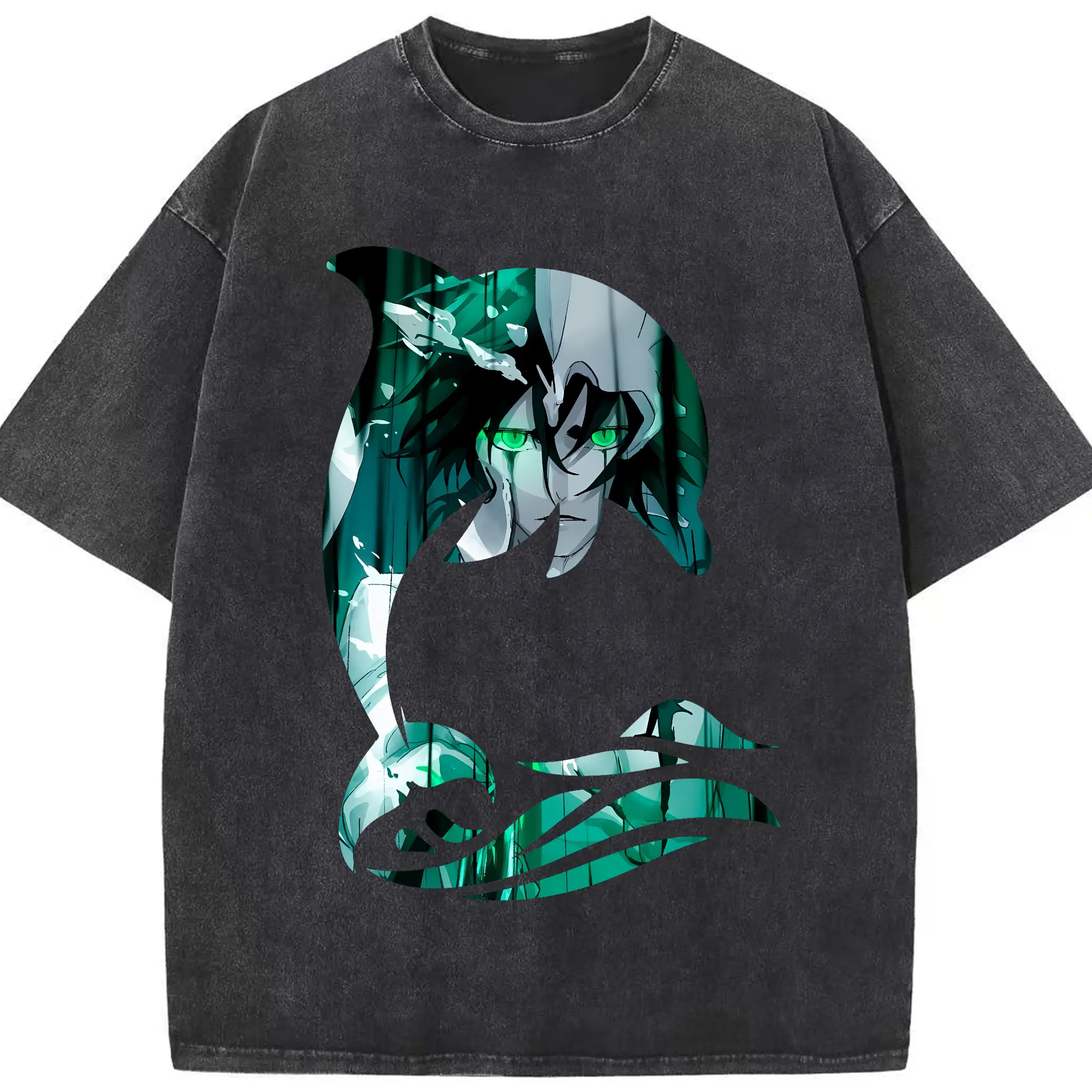 ブリーチ グッズ ウルキオラ・シファー - 綿100％ ヴィンテージ風 半袖Tシャツ ・ フロントプリント ・ 柔らか肌触り ・ 通気性 快適 ・ スポーツ カジュアル 外出用