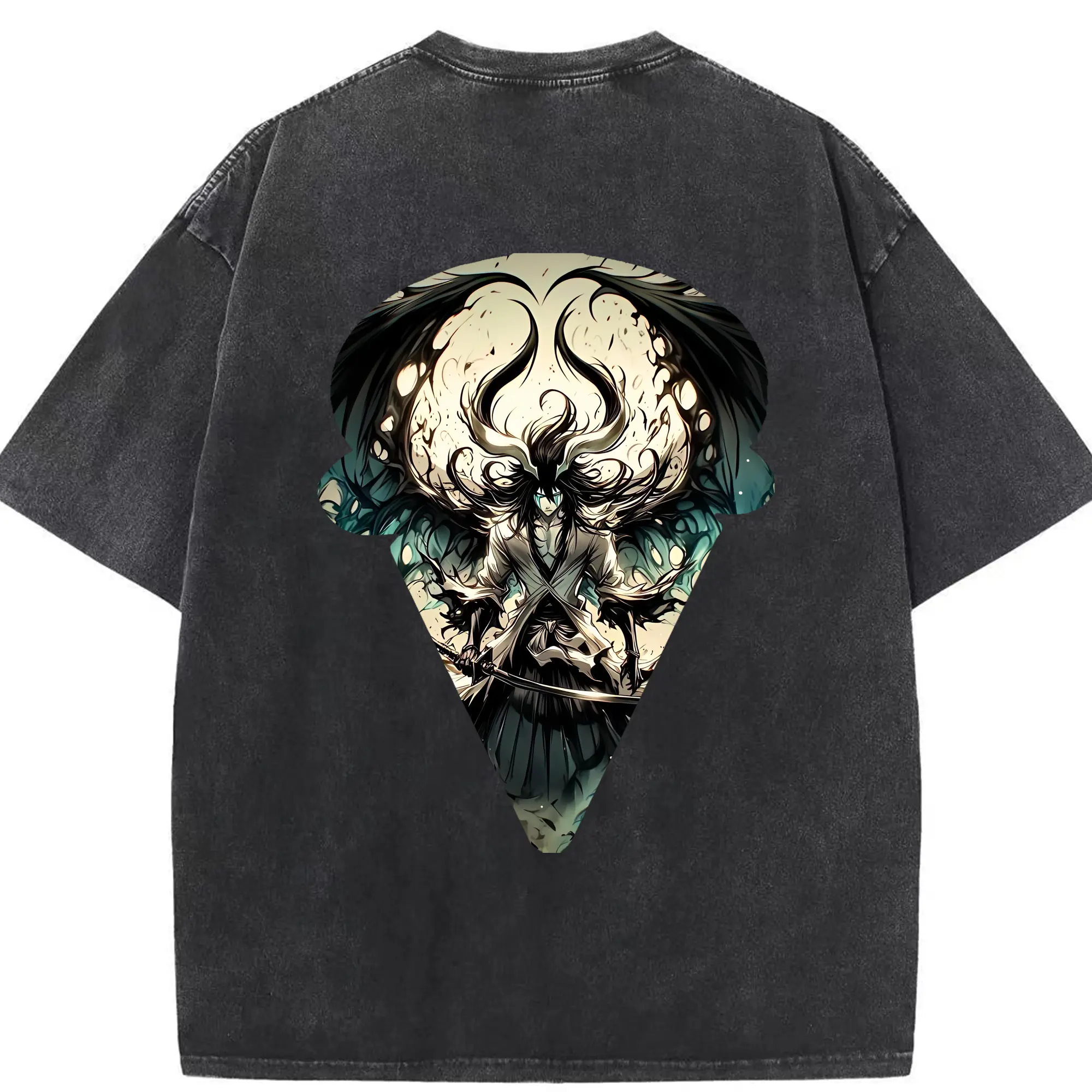 ブリーチ グッズ ウルキオラ・シファー - 綿100％ ヴィンテージ風 半袖Tシャツ ・ 背面プリント ・ 柔らか肌触り ・ 通気性 快適 ・ スポーツ カジュアル 外出用