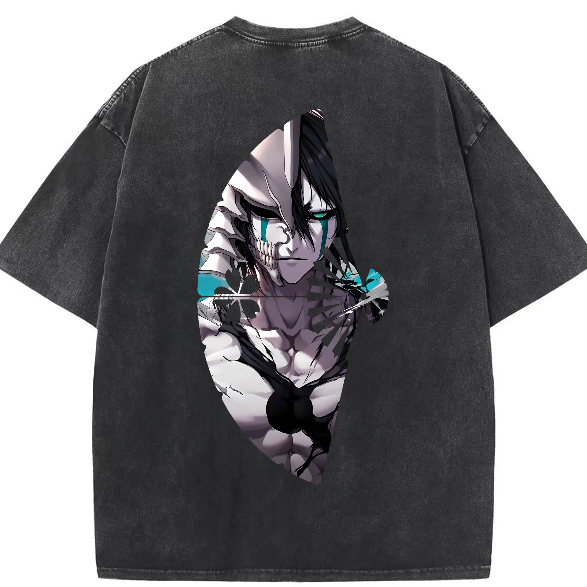 ブリーチ グッズ ウルキオラ・シファー - 綿100％ ヴィンテージ風 半袖Tシャツ ・ 背面プリント ・ 柔らか肌触り ・ 通気性 快適 ・ スポーツ カジュアル 外出用