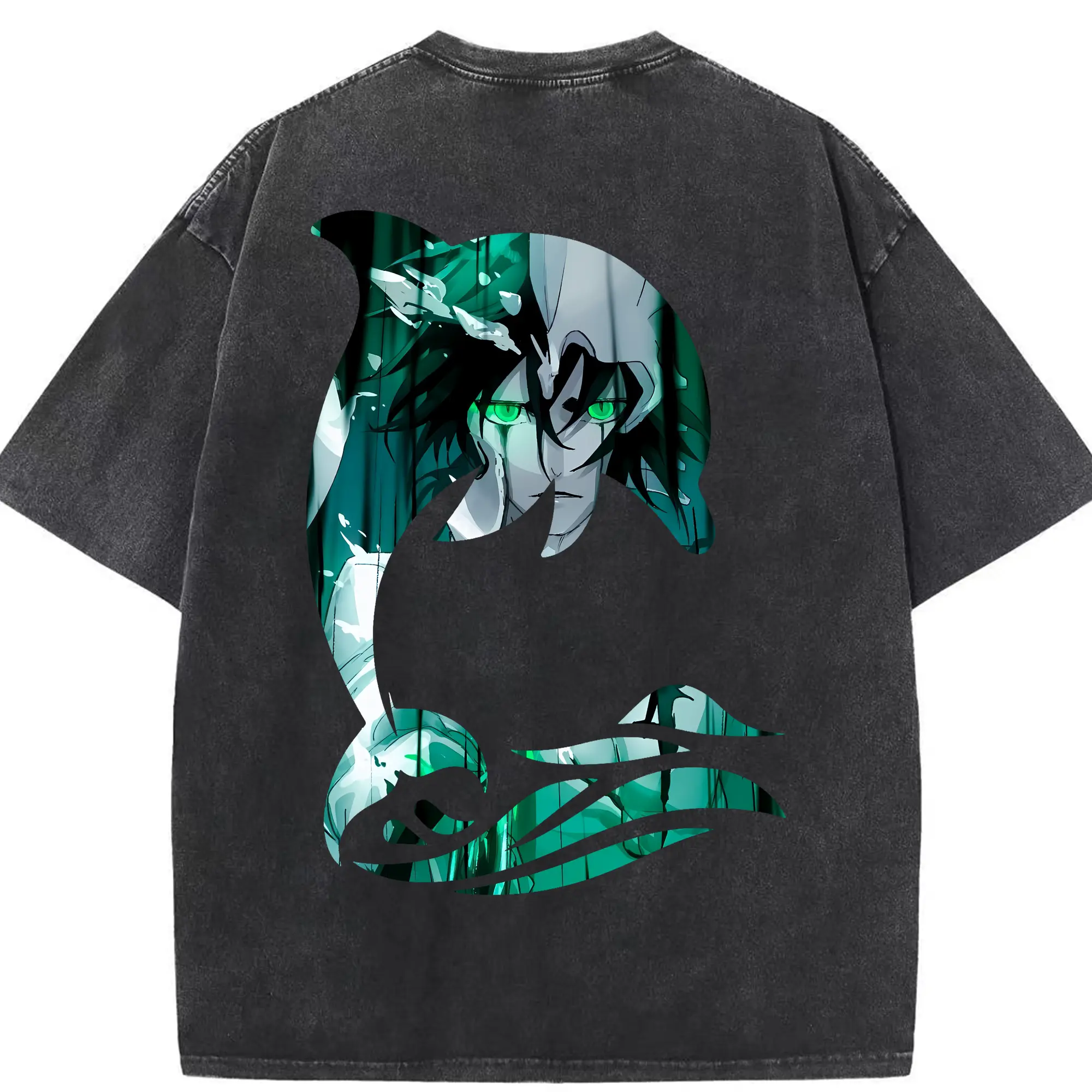 ブリーチ グッズ ウルキオラ・シファー - 綿100％ ヴィンテージ風 半袖Tシャツ ・ 背面プリント ・ 柔らか肌触り ・ 通気性 快適 ・ スポーツ カジュアル 外出用