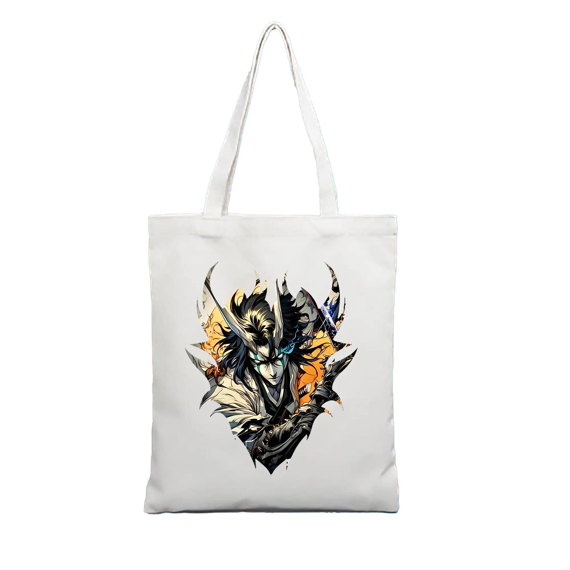 ブリーチ グッズ ウルキオラ・シファー - 縦型キャンバス手提げバッグ（トートバッグ） ・ キャンバス素材 ・ ショッピング用 ・ 軽量 丈夫 お手入れ簡単
