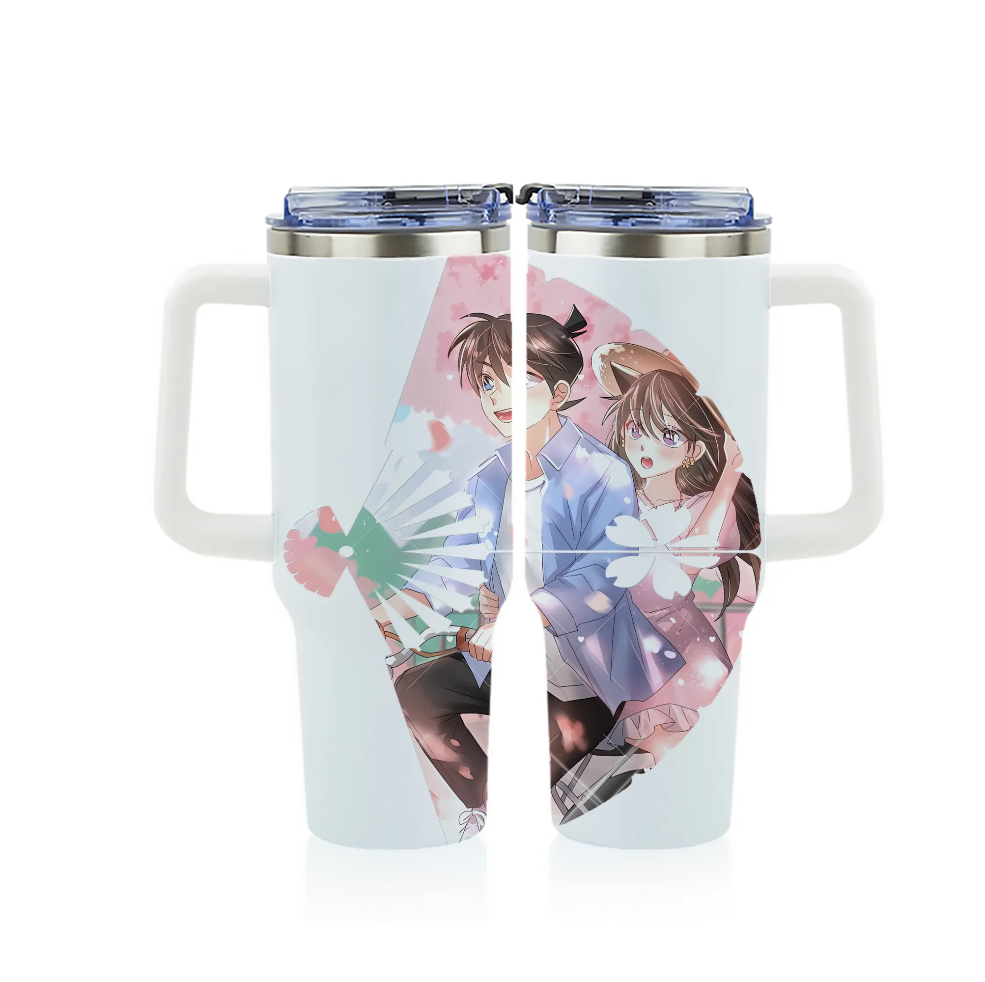 名探偵コナン グッズ 江戸川 コナン - 1200mL フルプリント車用タンブラー ・ 304ステンレス 内側 ・ 201ステンレス 外側 ・ 保温 保冷 ・ 通勤 ドライブ アウトドア用