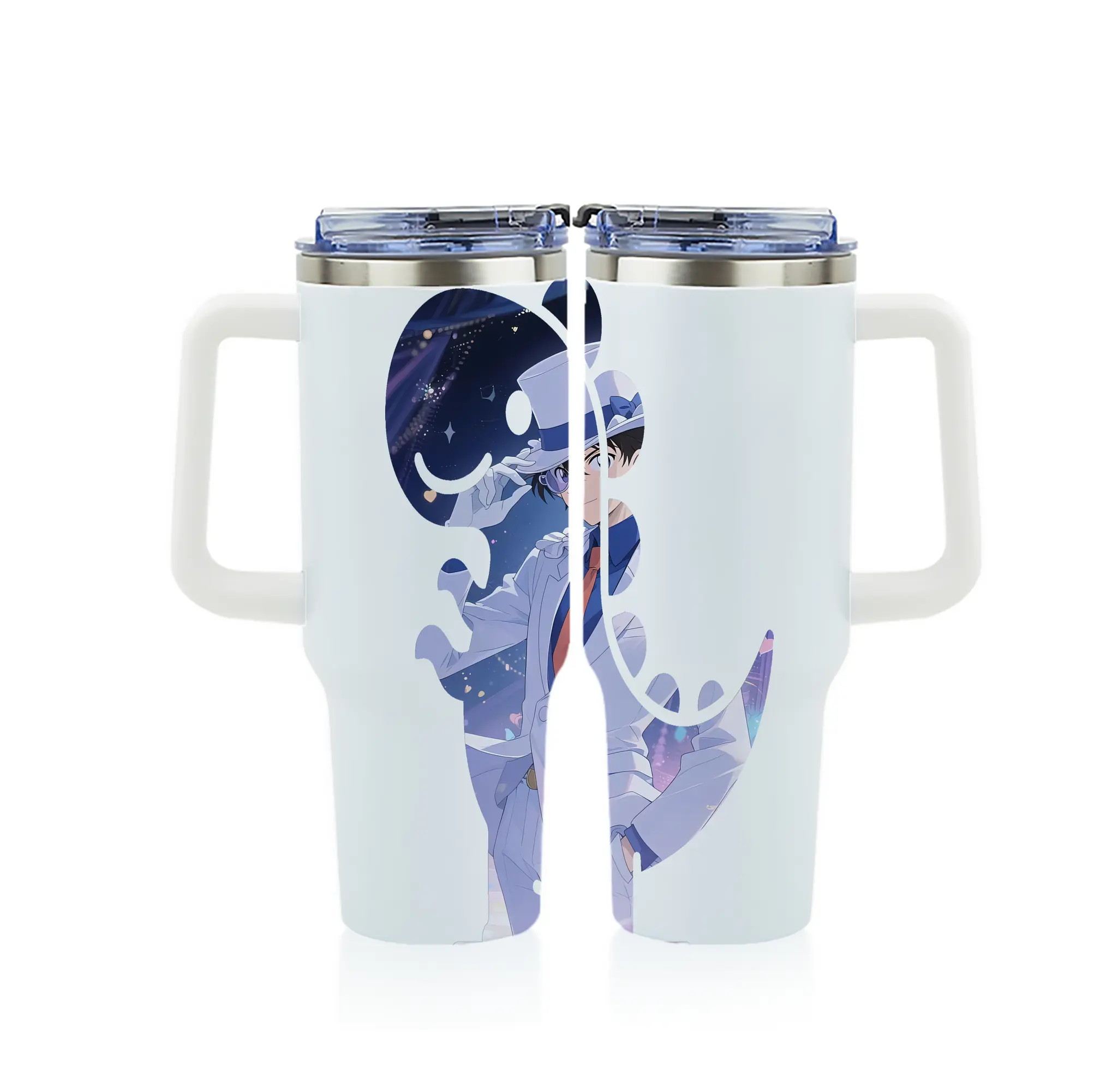 名探偵コナン グッズ 江戸川 コナン - 1200mL フルプリント車用タンブラー ・ 304ステンレス 内側 ・ 201ステンレス 外側 ・ 保温 保冷 ・ 通勤 ドライブ アウトドア用