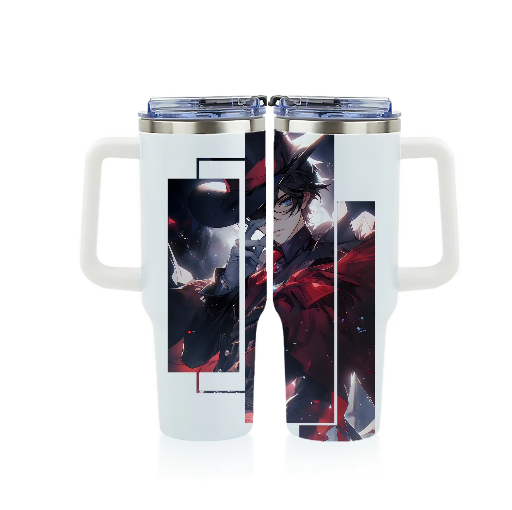 名探偵コナン グッズ 江戸川 コナン - 1200mL フルプリント車用タンブラー ・ 304ステンレス 内側 ・ 201ステンレス 外側 ・ 保温 保冷 ・ 通勤 ドライブ アウトドア用