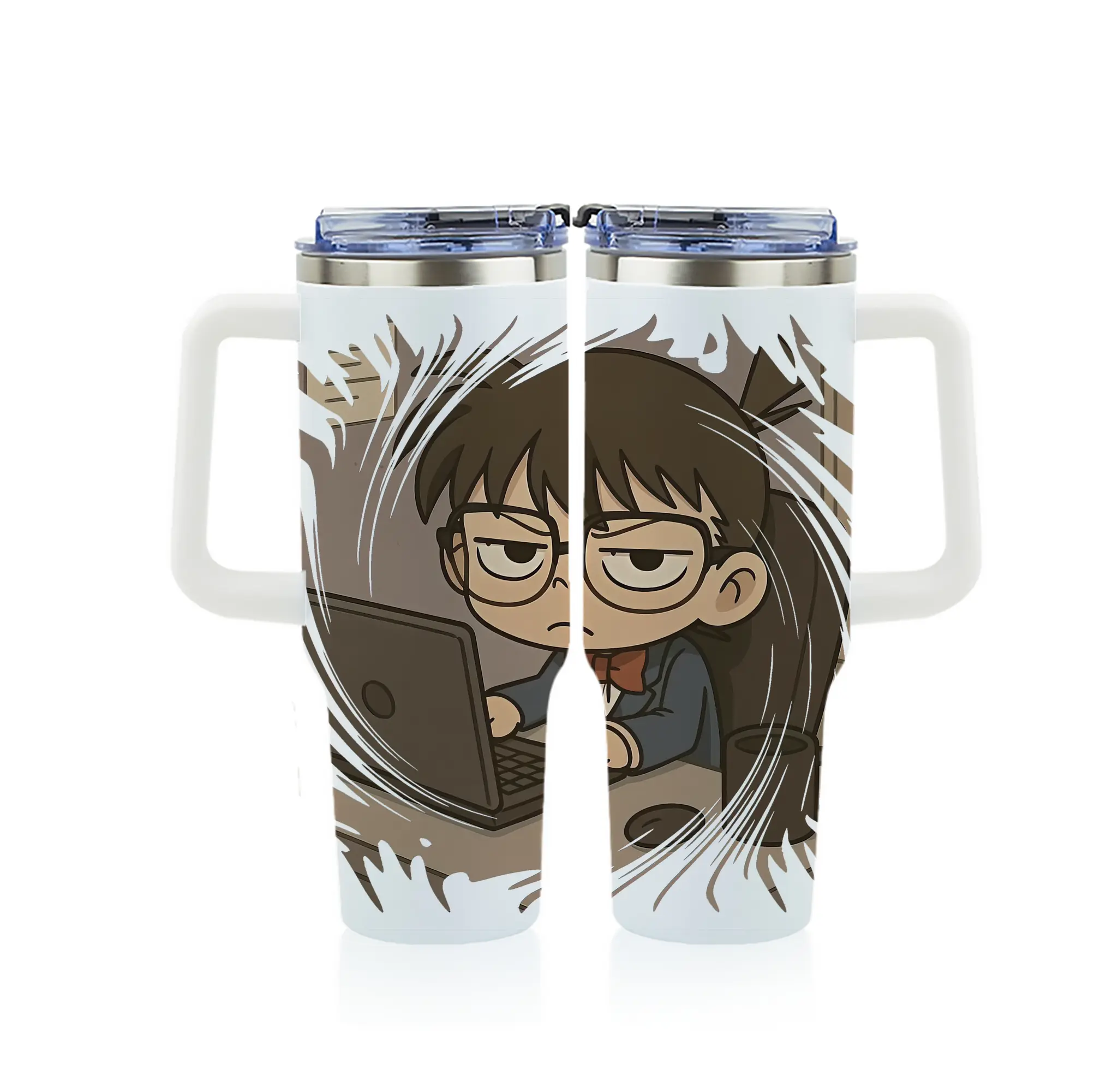 名探偵コナン グッズ 江戸川 コナン - 1200mL フルプリント車用タンブラー ・ 304ステンレス 内側 ・ 201ステンレス 外側 ・ 保温 保冷 ・ 通勤 ドライブ アウトドア用