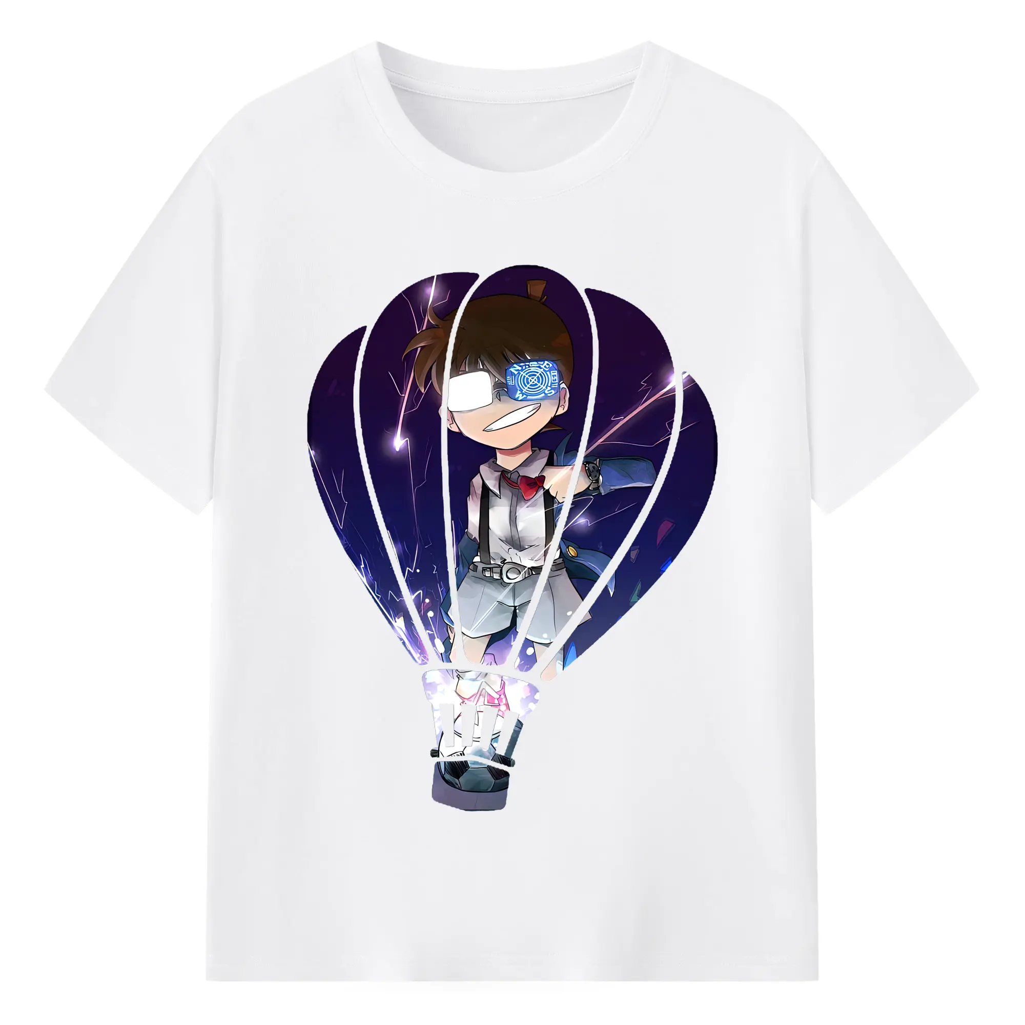 名探偵コナン グッズ 江戸川 コナン - 綿100％ 半袖Tシャツ ・ フロントプリント ・ 快適 通気性 ・ 日常使い 散歩 スポーツ用