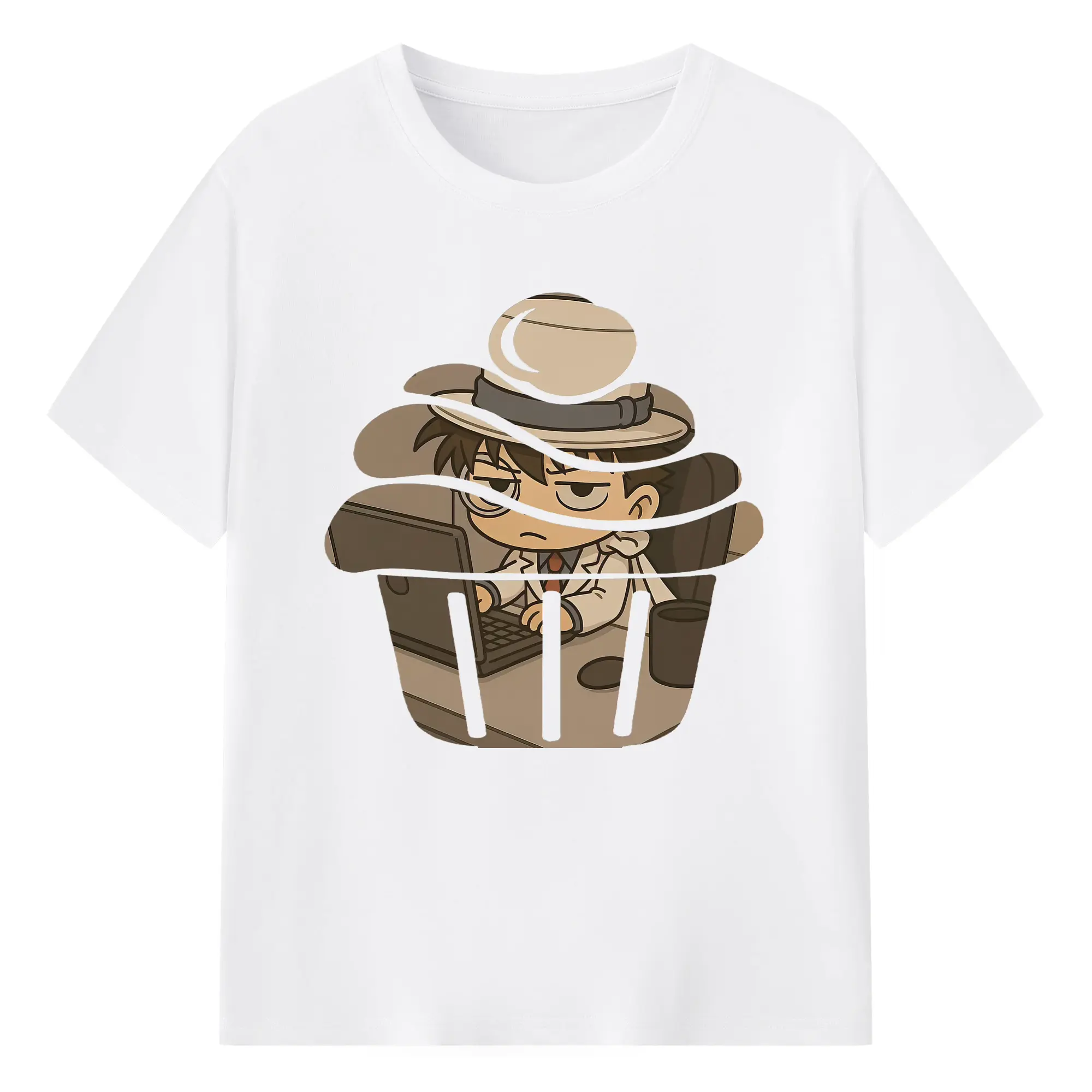 名探偵コナン グッズ 江戸川 コナン - 綿100％ 半袖Tシャツ ・ フロントプリント ・ 快適 通気性 ・ 日常使い 散歩 スポーツ用