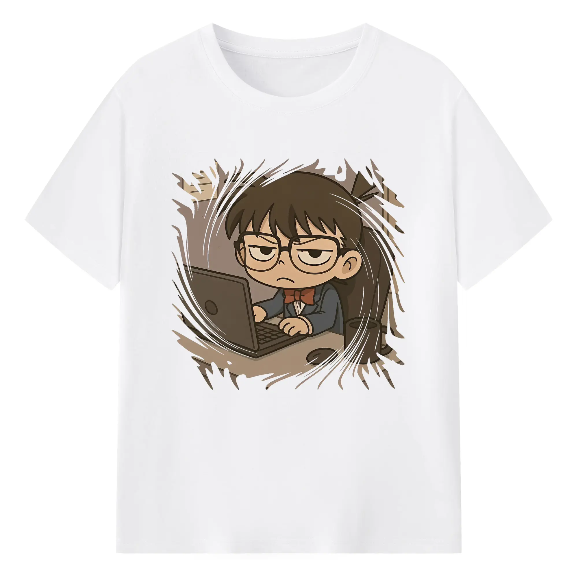 名探偵コナン グッズ 江戸川 コナン - 綿100％ 半袖Tシャツ ・ フロントプリント ・ 快適 通気性 ・ 日常使い 散歩 スポーツ用