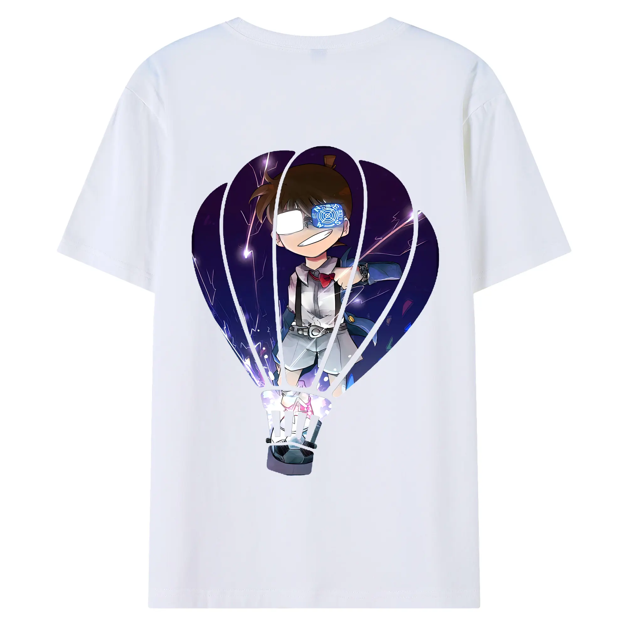 名探偵コナン グッズ 江戸川 コナン - 綿100％ 半袖Tシャツ ・ バックプリント ・ 快適 通気性 ・ 日常使い 散歩 スポーツ用