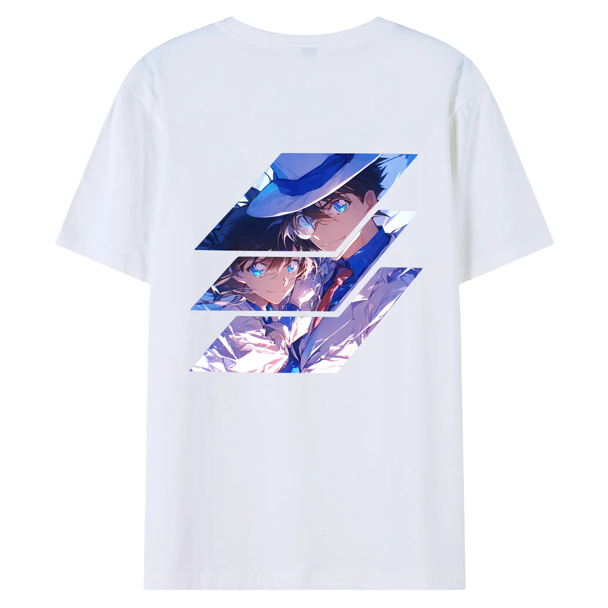 名探偵コナン グッズ 江戸川 コナン - 綿100％ 半袖Tシャツ ・ バックプリント ・ 快適 通気性 ・ 日常使い 散歩 スポーツ用