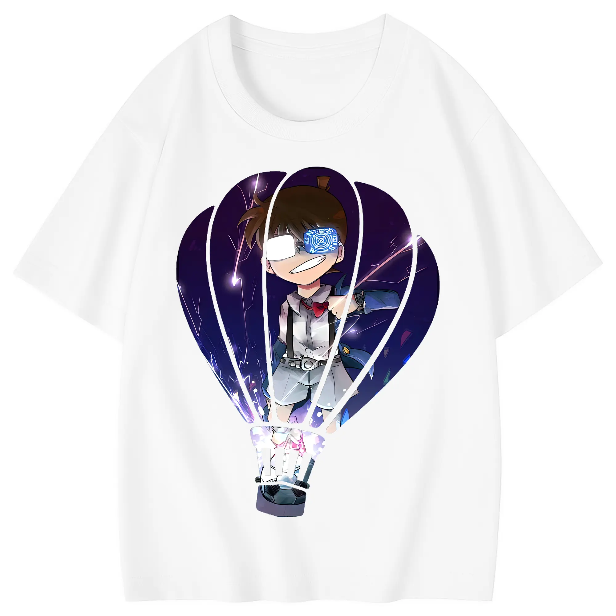 名探偵コナン グッズ 江戸川 コナン - 綿100％ キッズTシャツ ・ フロントプリント ・ 快適 通気性 ・ スポーツ カジュアル 散歩用