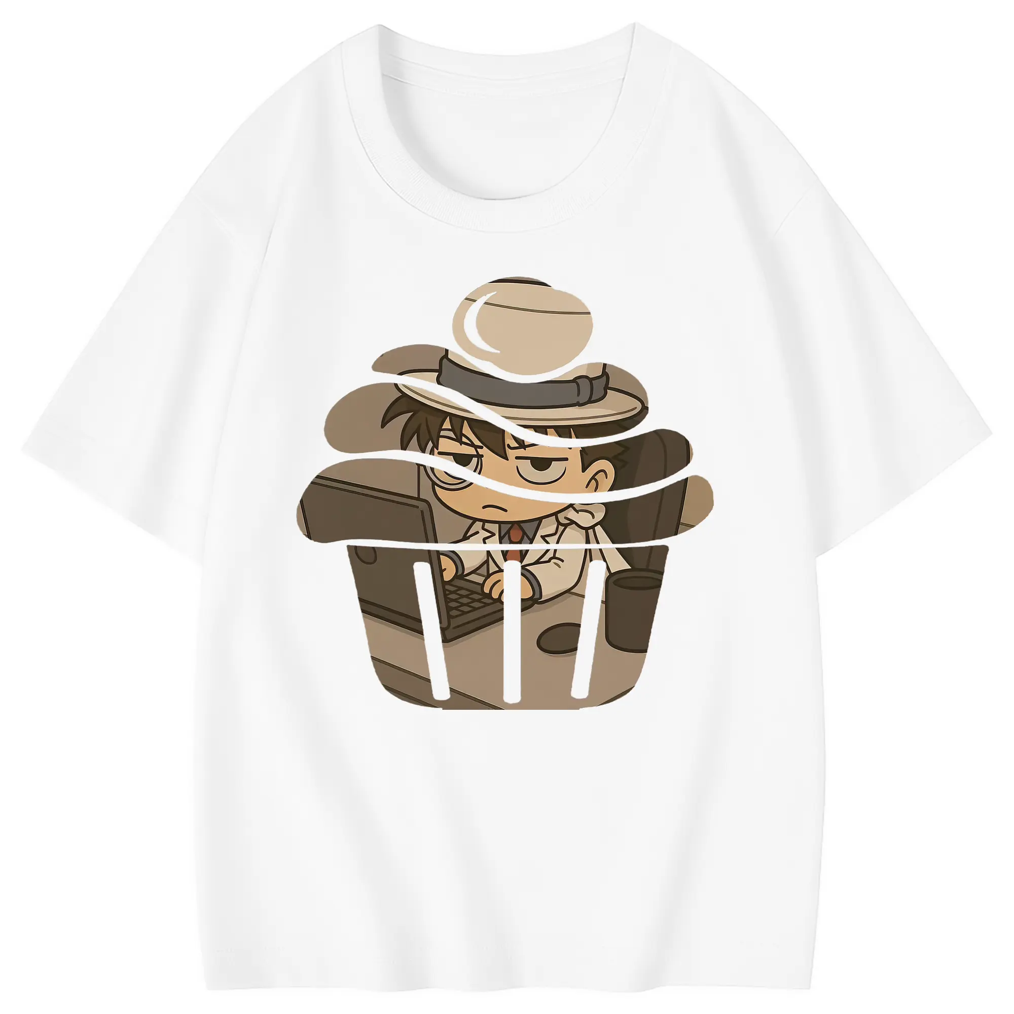 名探偵コナン グッズ 江戸川 コナン - 綿100％ キッズTシャツ ・ フロントプリント ・ 快適 通気性 ・ スポーツ カジュアル 散歩用