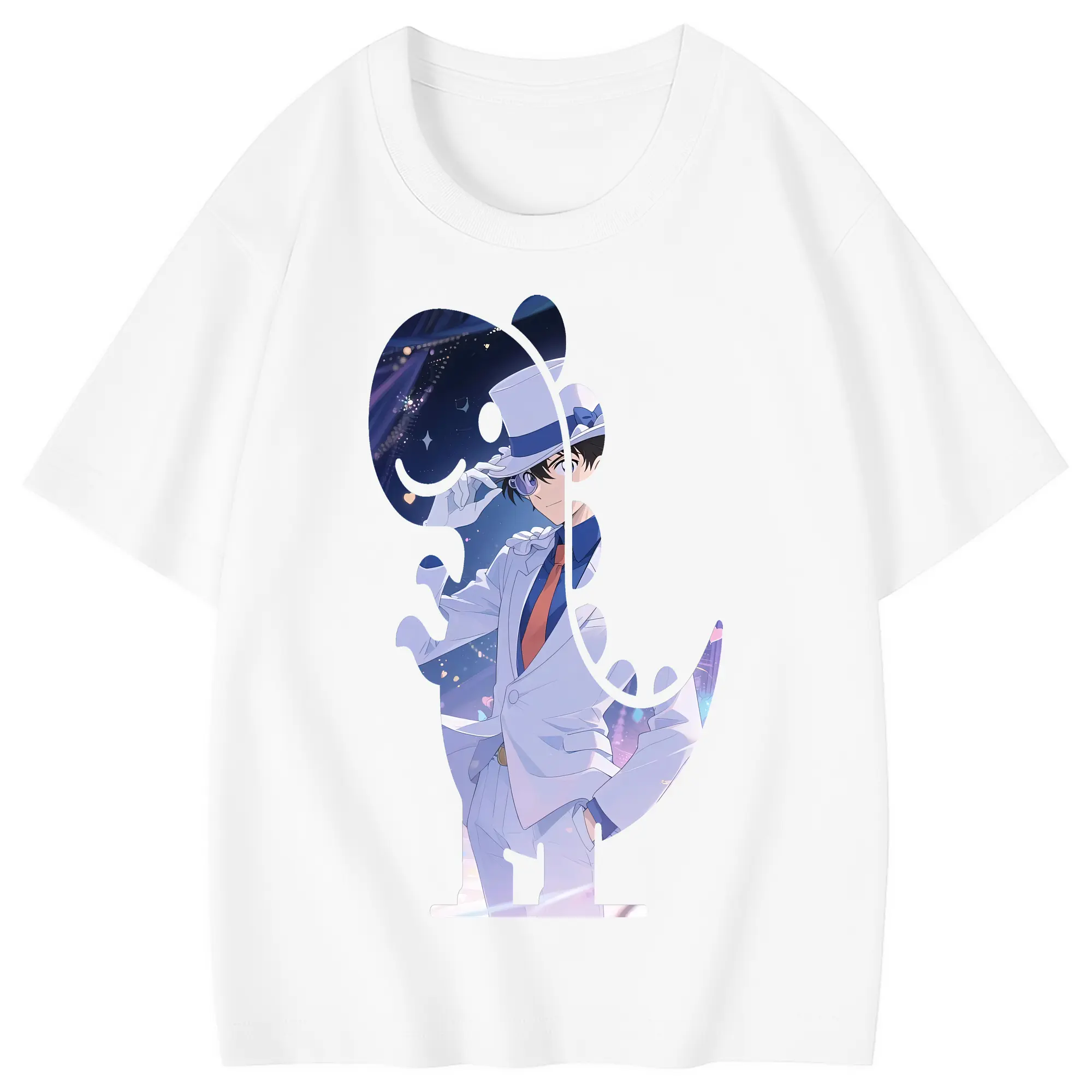 名探偵コナン グッズ 江戸川 コナン - 綿100％ キッズTシャツ ・ フロントプリント ・ 快適 通気性 ・ スポーツ カジュアル 散歩用