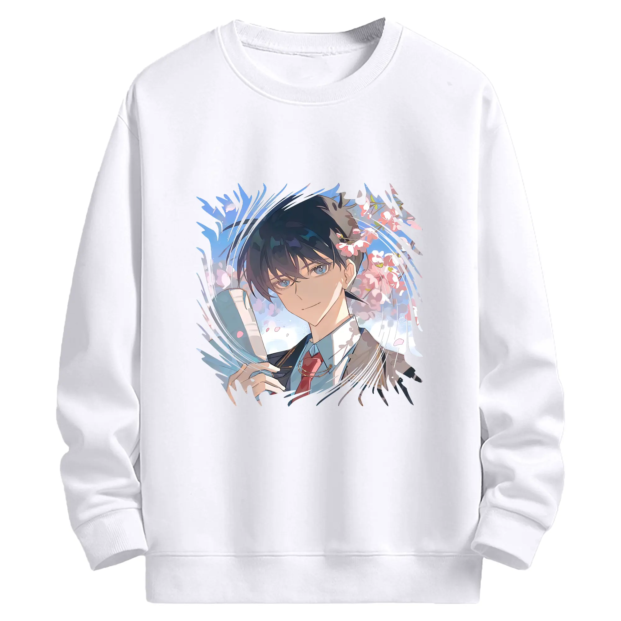 名探偵コナン グッズ 江戸川 コナン - 高品質 クルーネック スウェット ・ コットン59％ ポリエステル41％ ・ ユニセックス 長袖 トレーナー ・ カジュアル デイリー スポーツ 散歩用