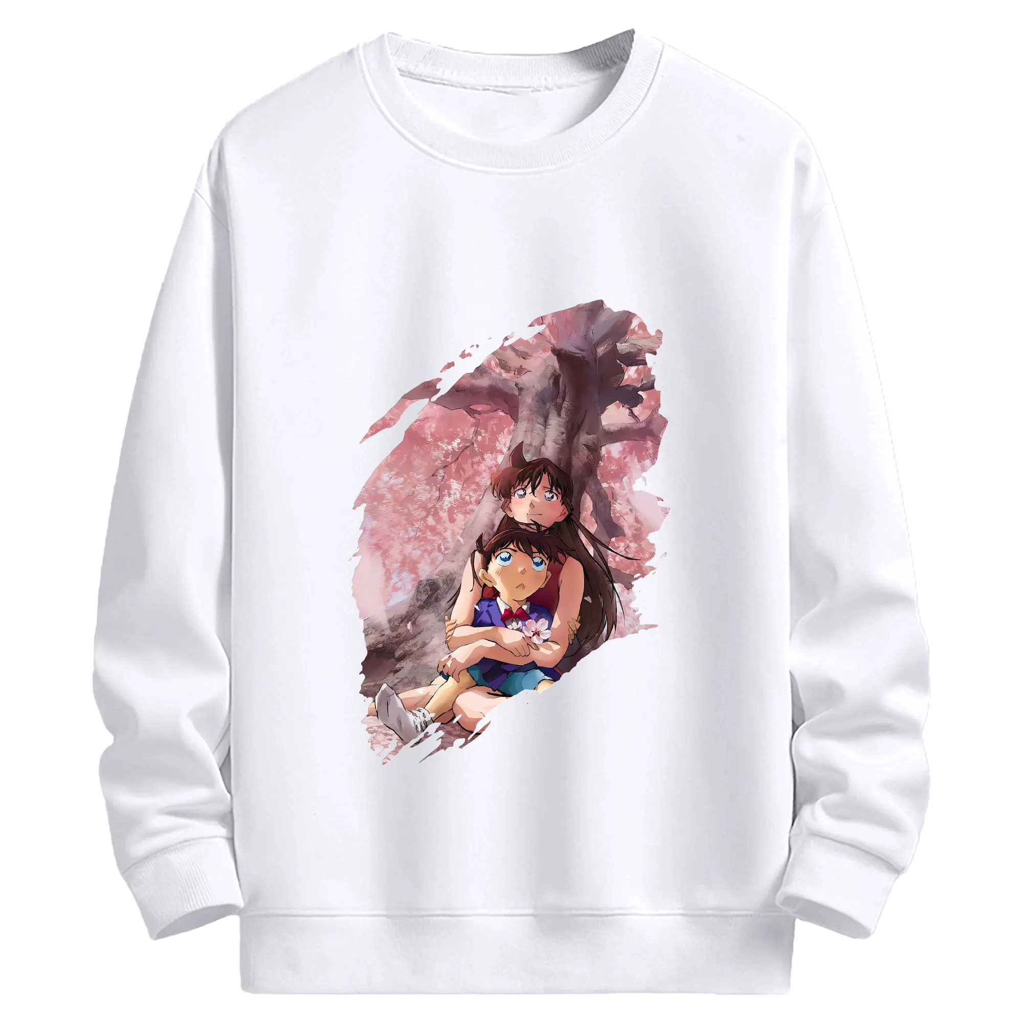 名探偵コナン グッズ 江戸川 コナン - 高品質 クルーネック スウェット ・ コットン59％ ポリエステル41％ ・ ユニセックス 長袖 トレーナー ・ カジュアル デイリー スポーツ 散歩用