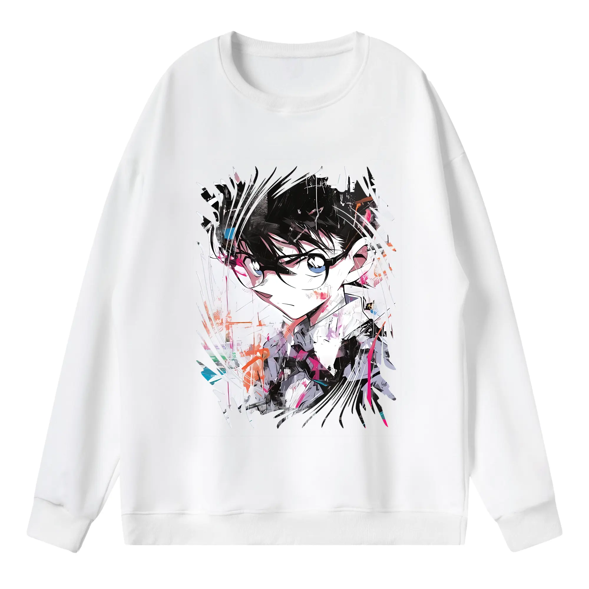 名探偵コナン グッズ 江戸川 コナン - 薄手 クルーネック スウェット 裏毛260g · ポリエステル 春秋向け カジュアル 男女兼用 · トレーナー デイリー スポーツ 散歩に最適